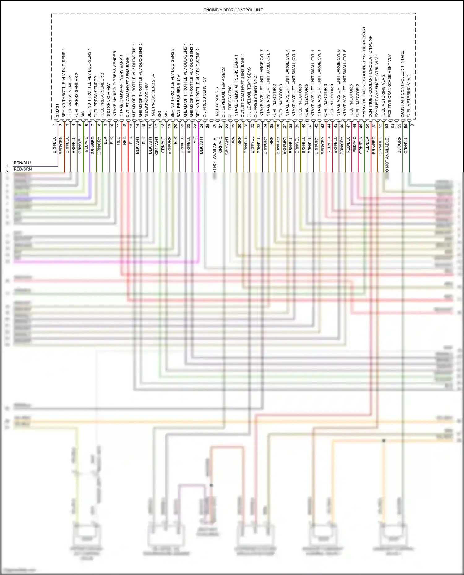 Porsche Cayenne S III facelift (2023-2024) map-ctrl engine cooling sys thermostat wiring diagram  (1 of 2)