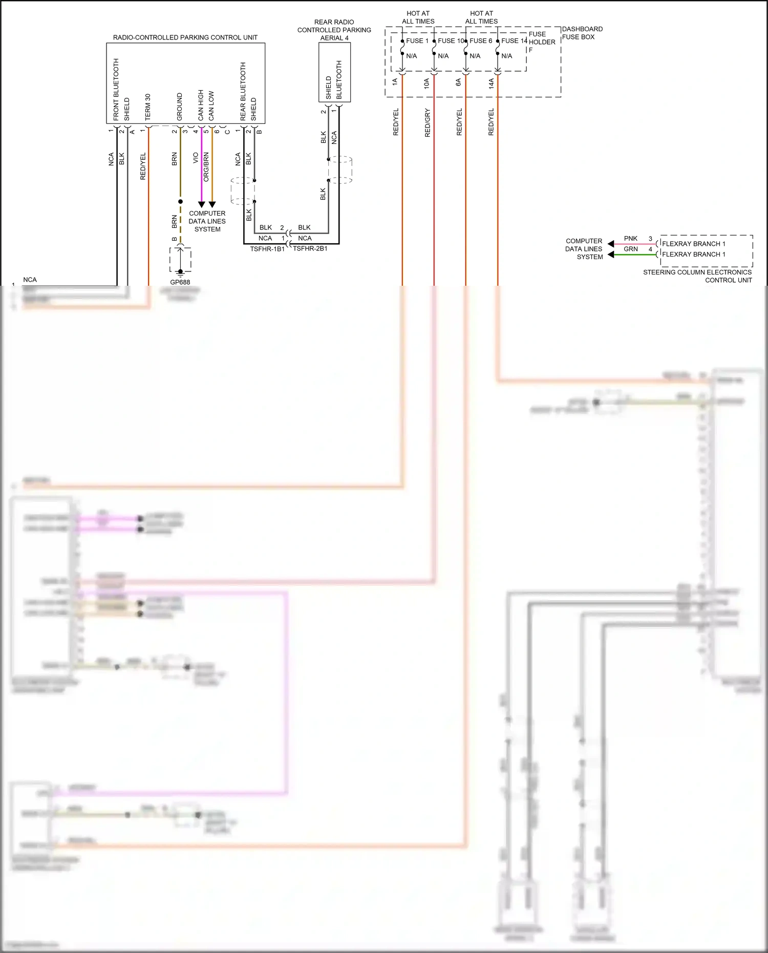 Porsche Cayenne S III facelift (2023-2024) multimedia system operating unit 2 wiring diagram  (3 of 6)