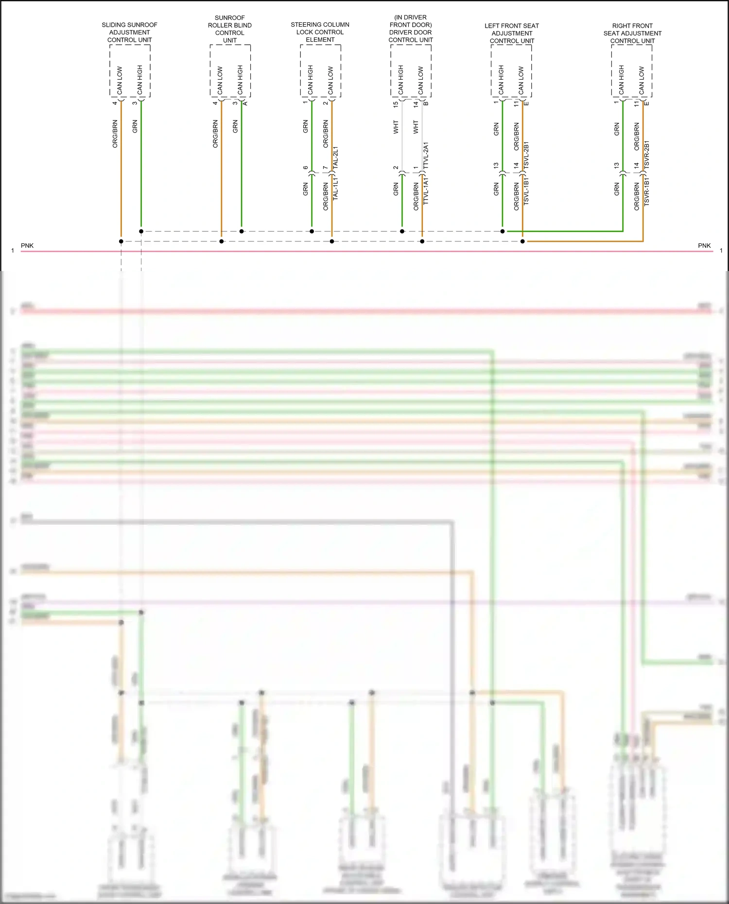 Porsche Cayenne S III facelift (2023-2024) steering column lock control element wiring diagram  (2 of 5)