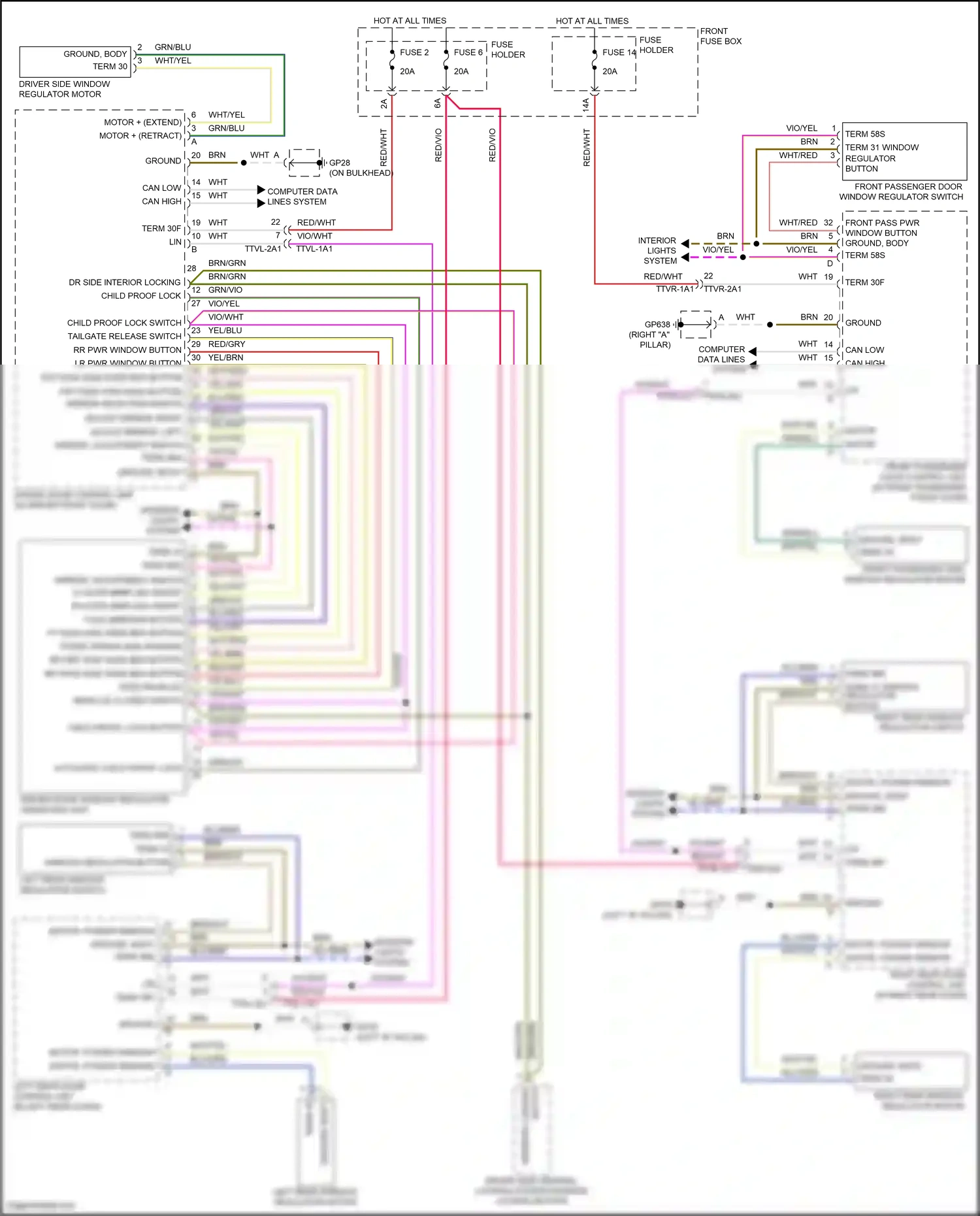 Porsche Cayenne S III facelift (2023-2024) tailgate release switch wiring diagram  (1 of 1)