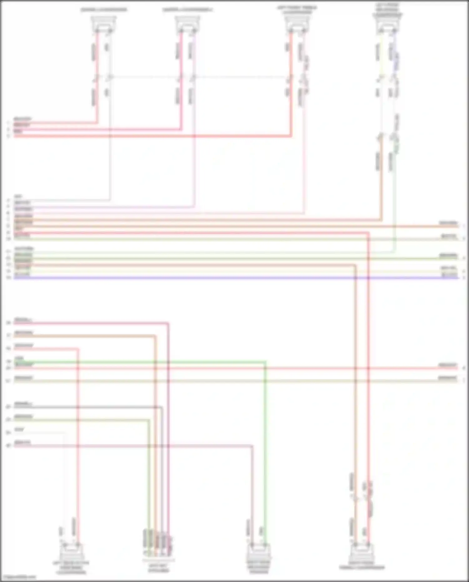 Wiring diagram left front mid-range loudspeaker for Porsche Cayenne S III (2017-2023)