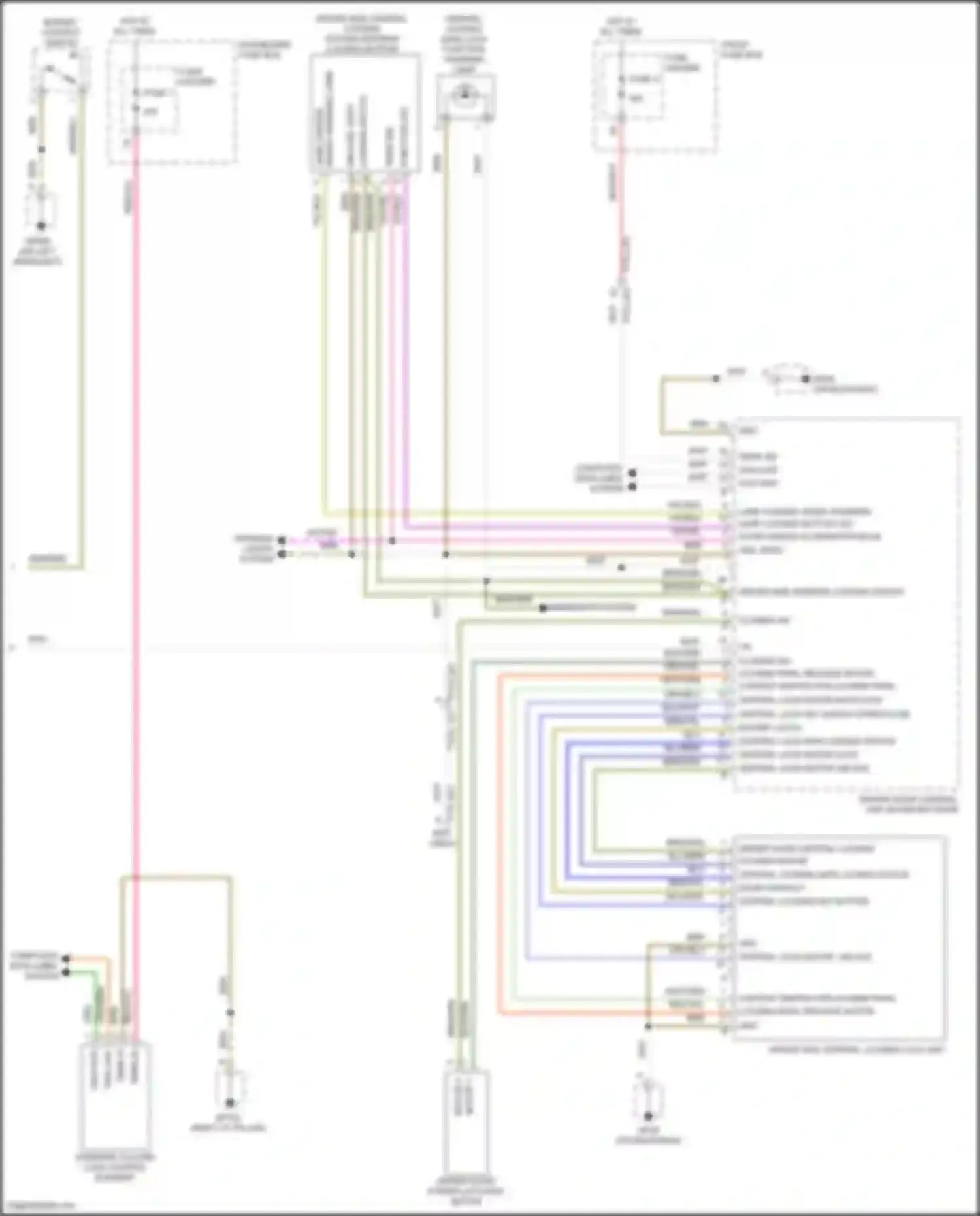 Wiring diagram central lock motor lock for Porsche Cayenne S III (2017-2023) (2 of 4)