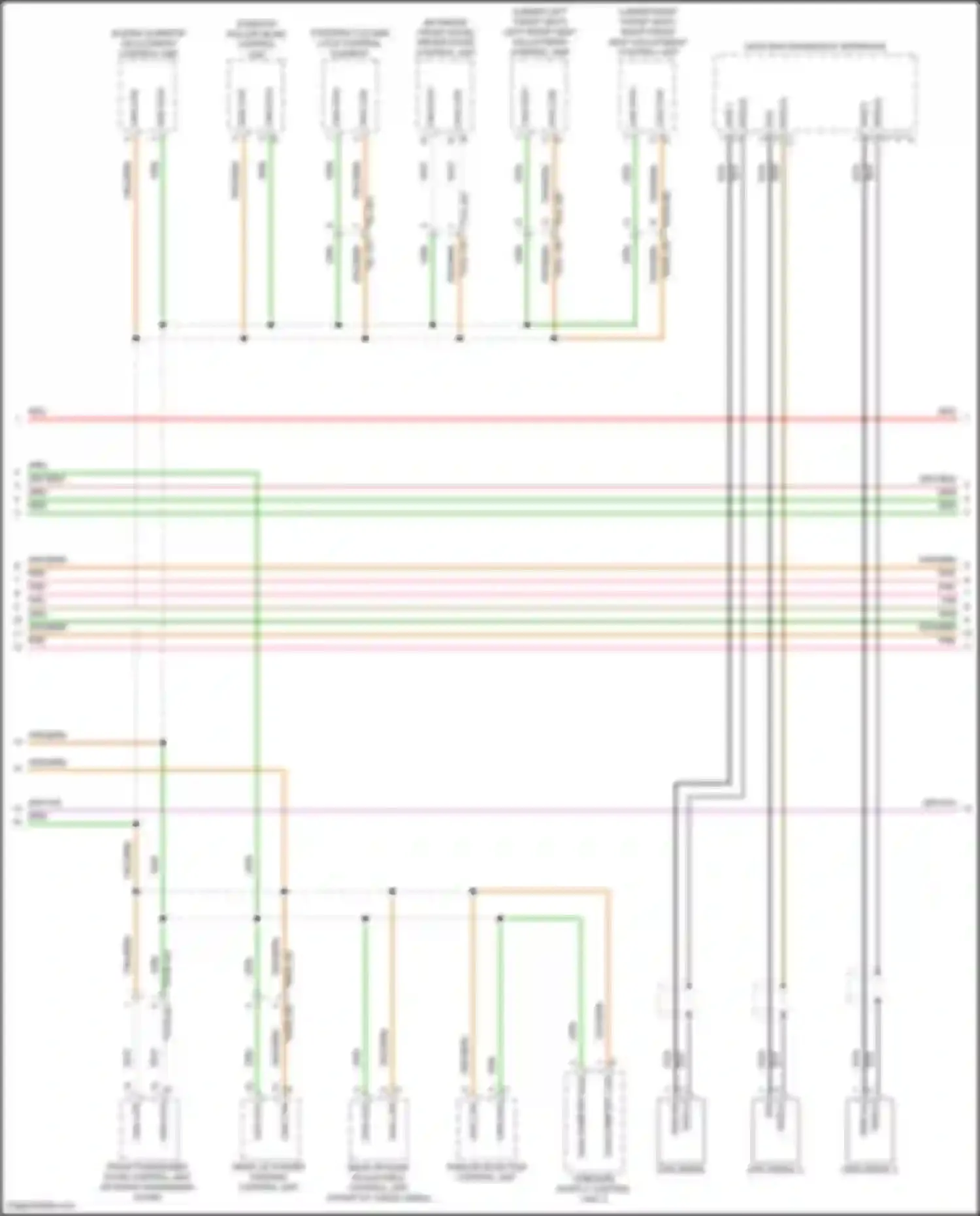 Wiring diagram left front seat adjustment control unit for Porsche Cayenne S III (2017-2023)
