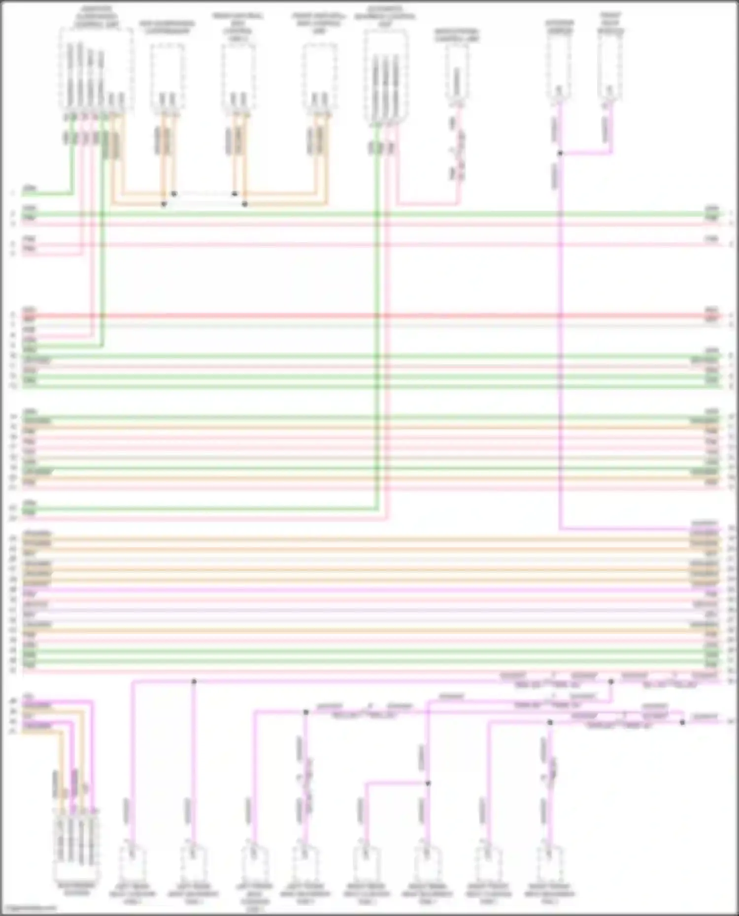 Wiring diagram flexray 1- output for Porsche Cayenne S III (2017-2023) (2 of 9)