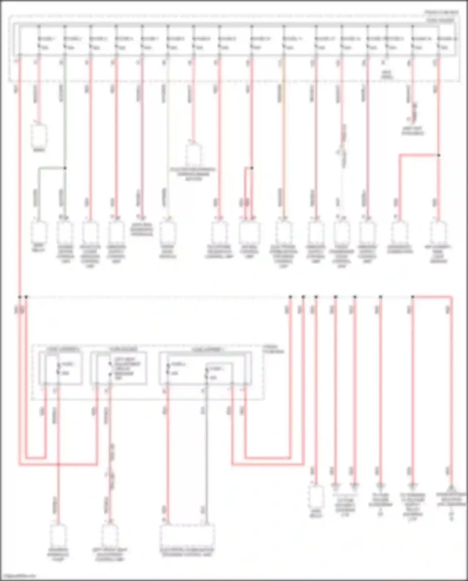 Wiring diagram left front seat adjustment control unit for Porsche Cayenne S III (2017-2023)