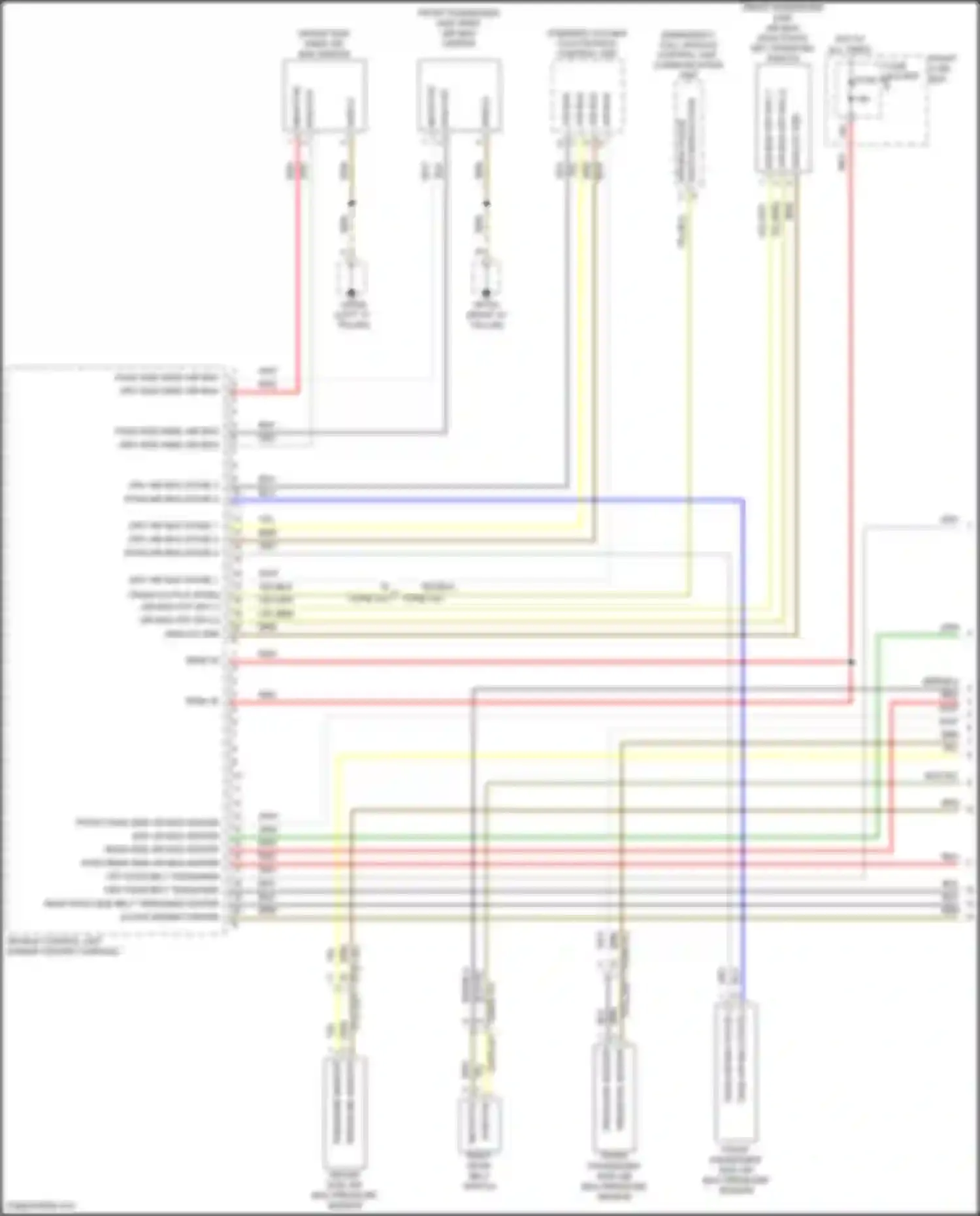 Wiring diagram front passenger side air bag deactivate key operated switch for Porsche Cayenne S III (2017-2023) (1 of 1)