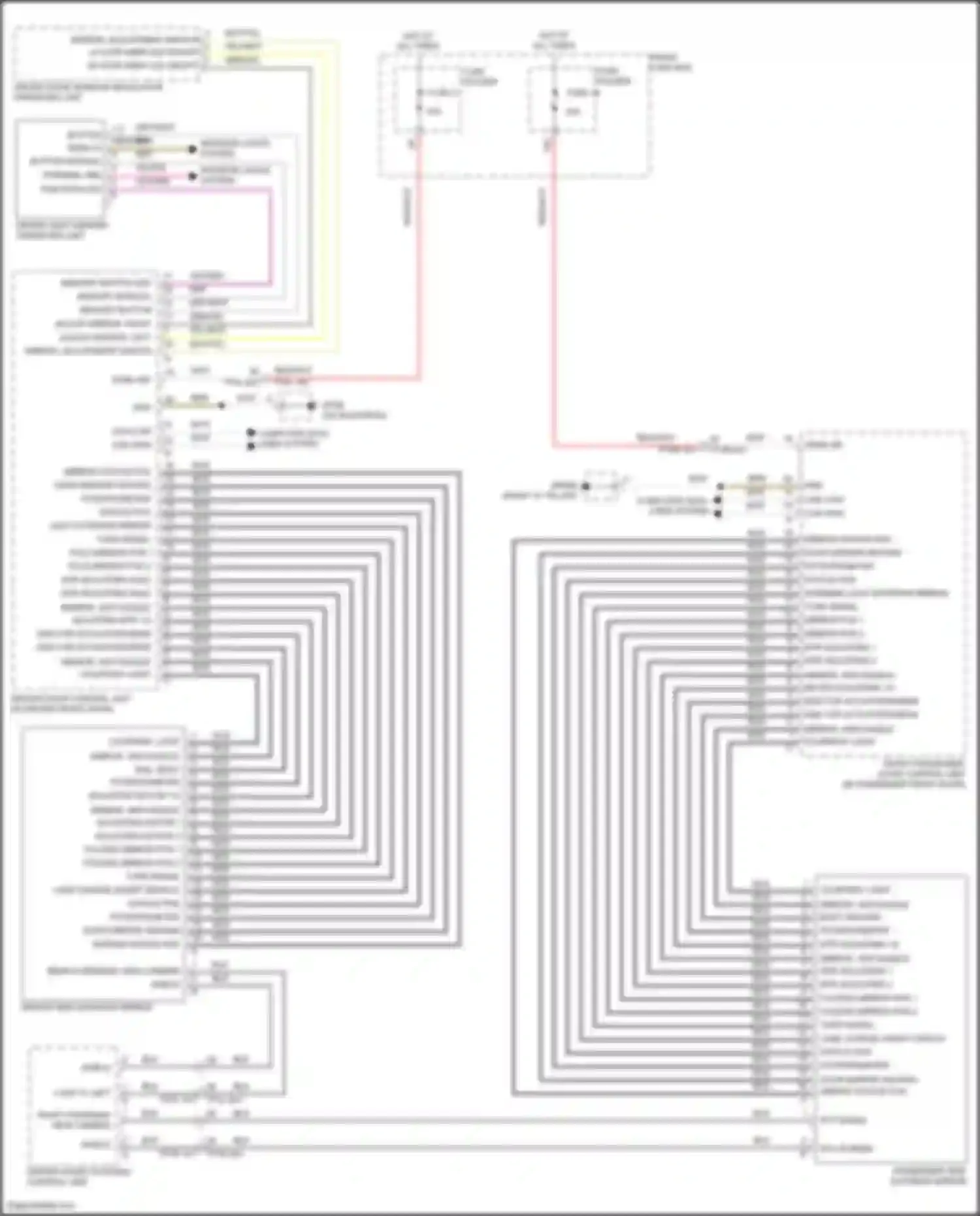 Wiring diagram driver door window regulator operating unit for Porsche Cayenne S III (2017-2023)