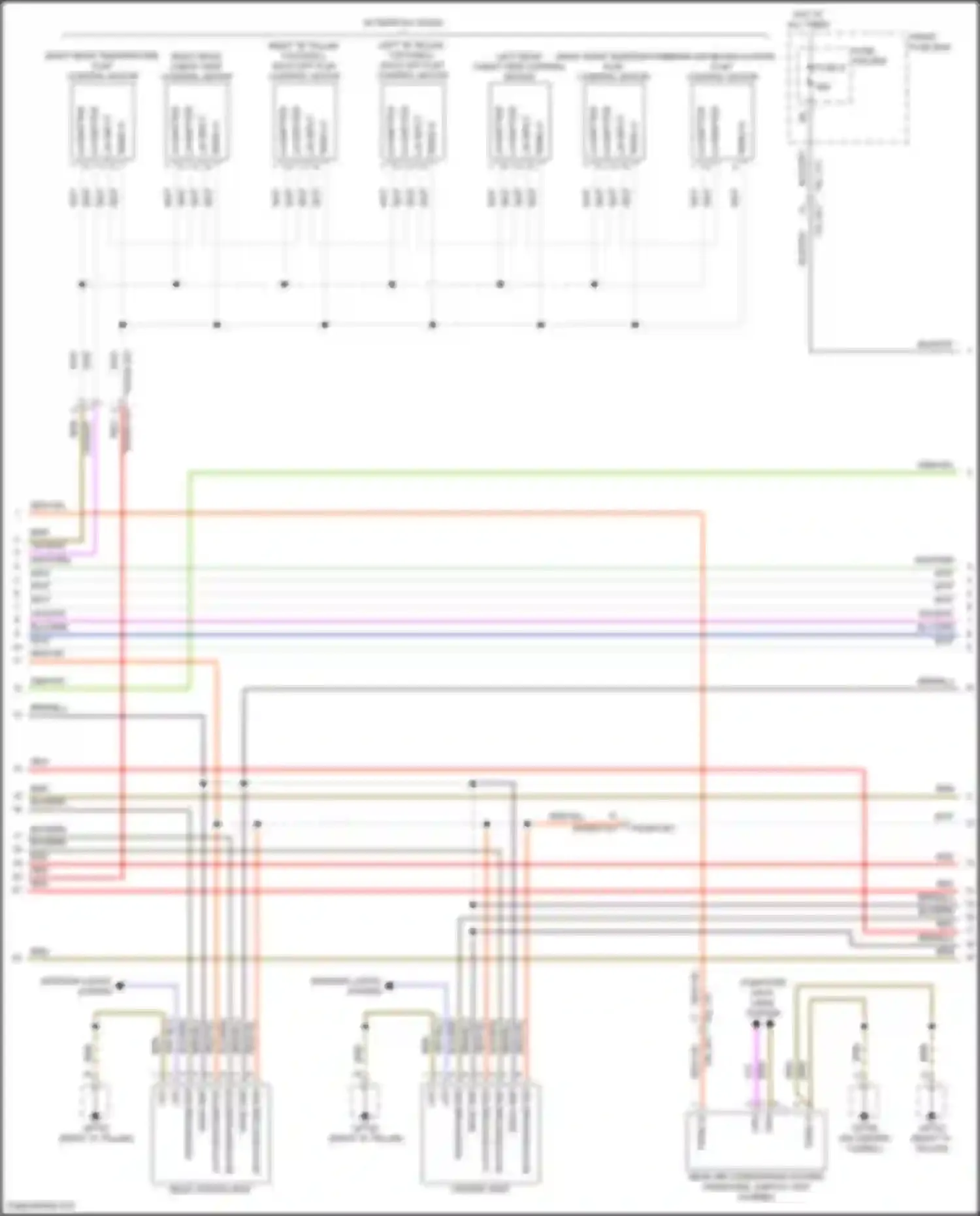 Wiring diagram rear air conditioning system operating, display unit for Porsche Cayenne S III (2017-2023)