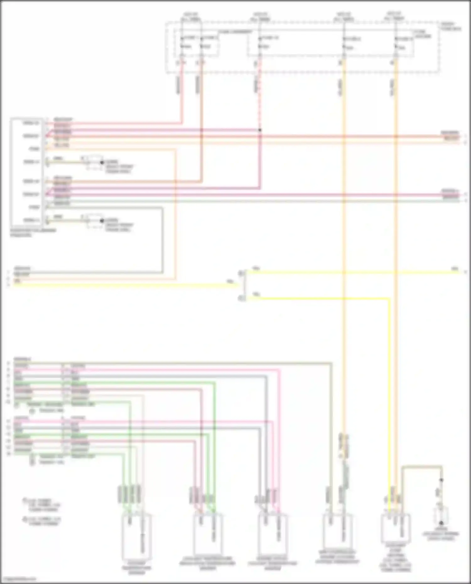 Wiring diagram coolant temperature sender for Porsche Cayenne S III (2017-2023)
