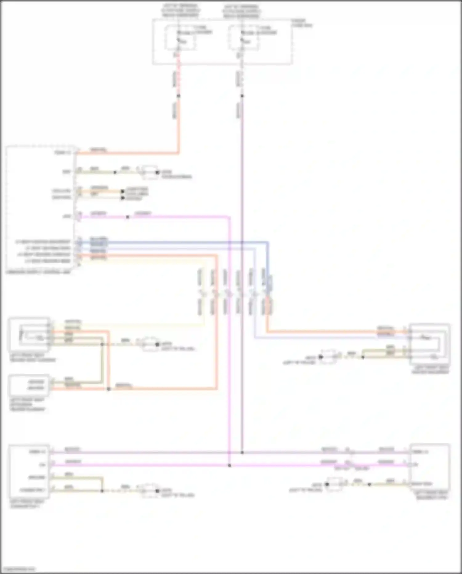 Wiring diagram left front seat extension heater element for Porsche Cayenne S III (2017-2023) (1 of 2)
