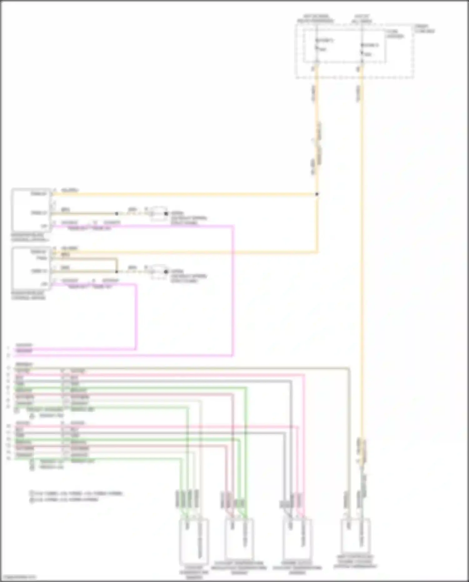 Wiring diagram radiator blind control motor for Porsche Cayenne S III (2017-2023) (1 of 8)