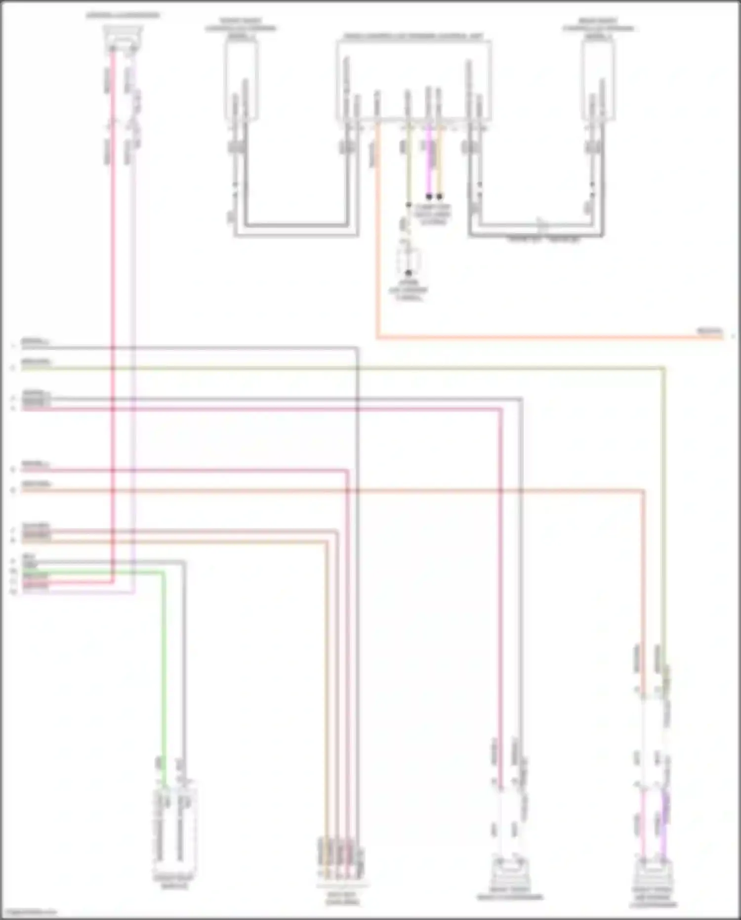 Wiring diagram right front mid-range loudspeaker for Porsche Cayenne S III (2017-2023)