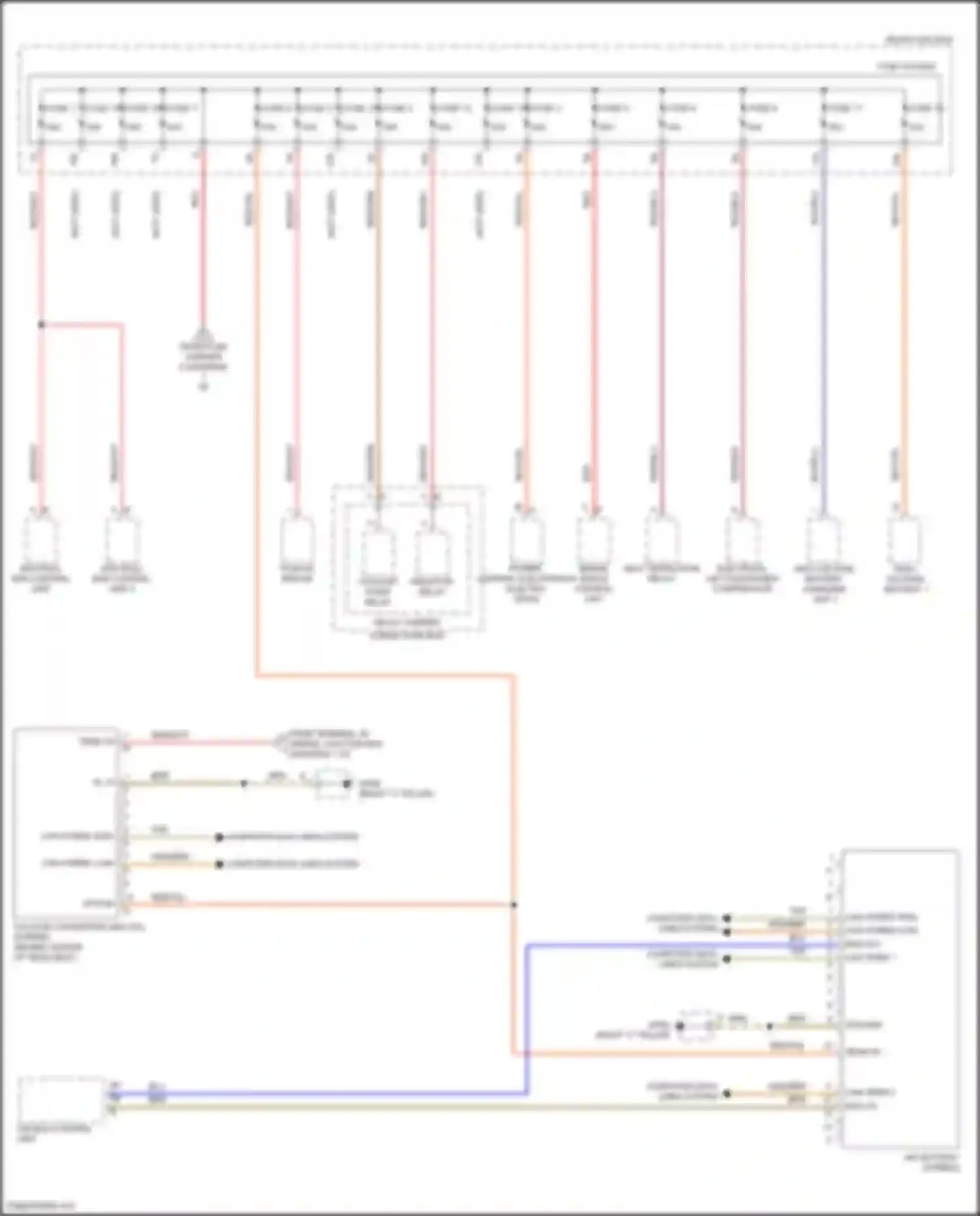 Wiring diagram brake servo control unit for Porsche Cayenne S III (2017-2023)