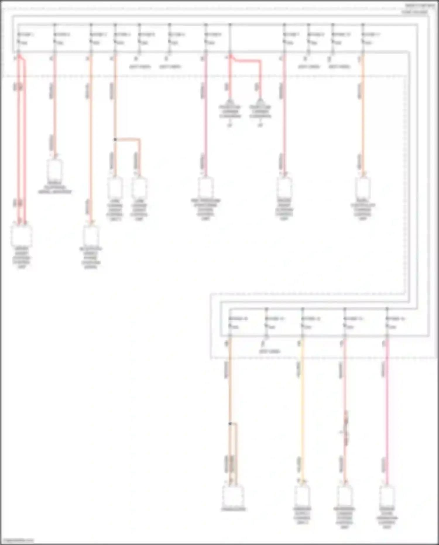 Wiring diagram driver assist systems control unit for Porsche Cayenne S III (2017-2023)