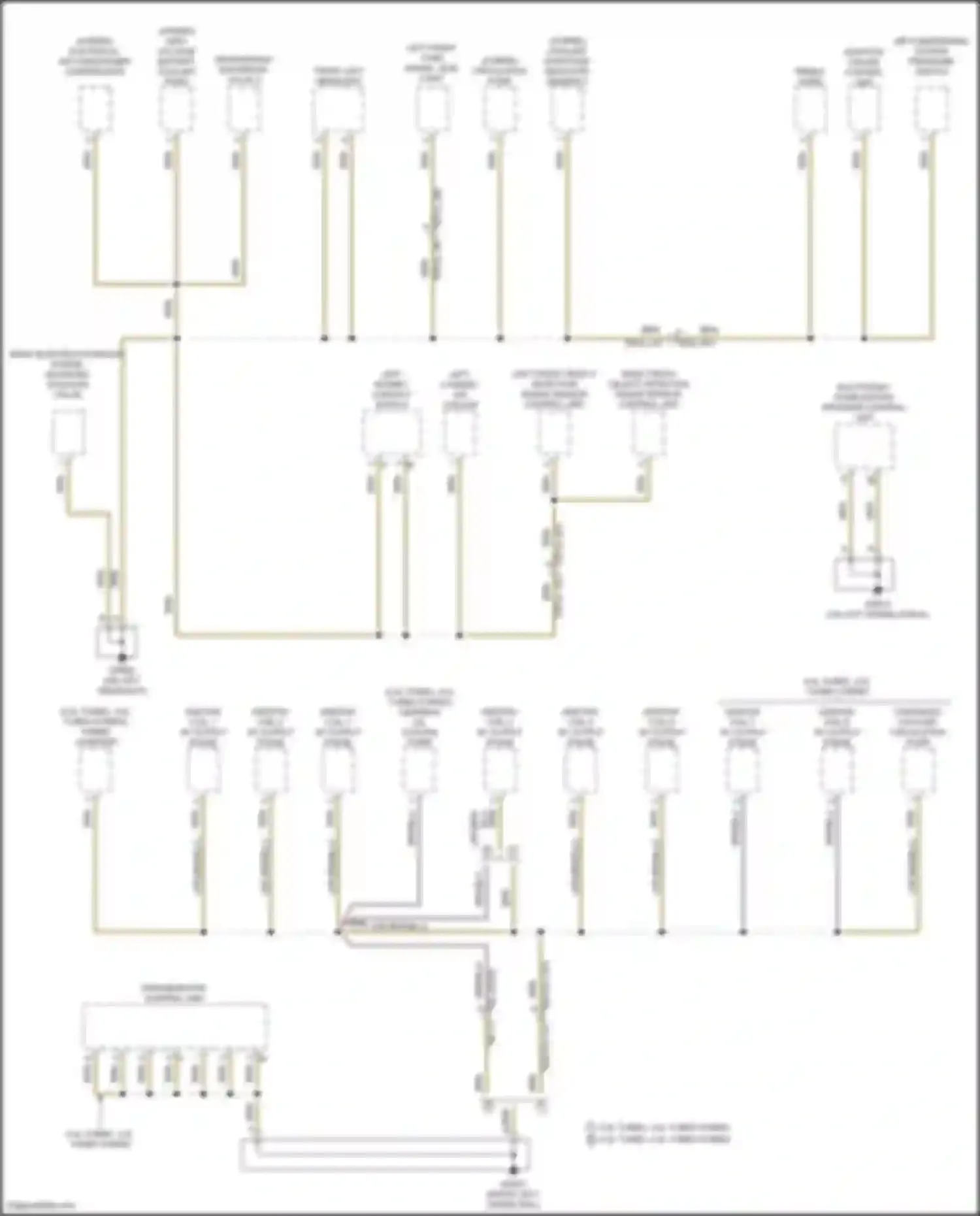 Wiring diagram right front object detection radar sensor control unit for Porsche Cayenne S III (2017-2023) (2 of 3)