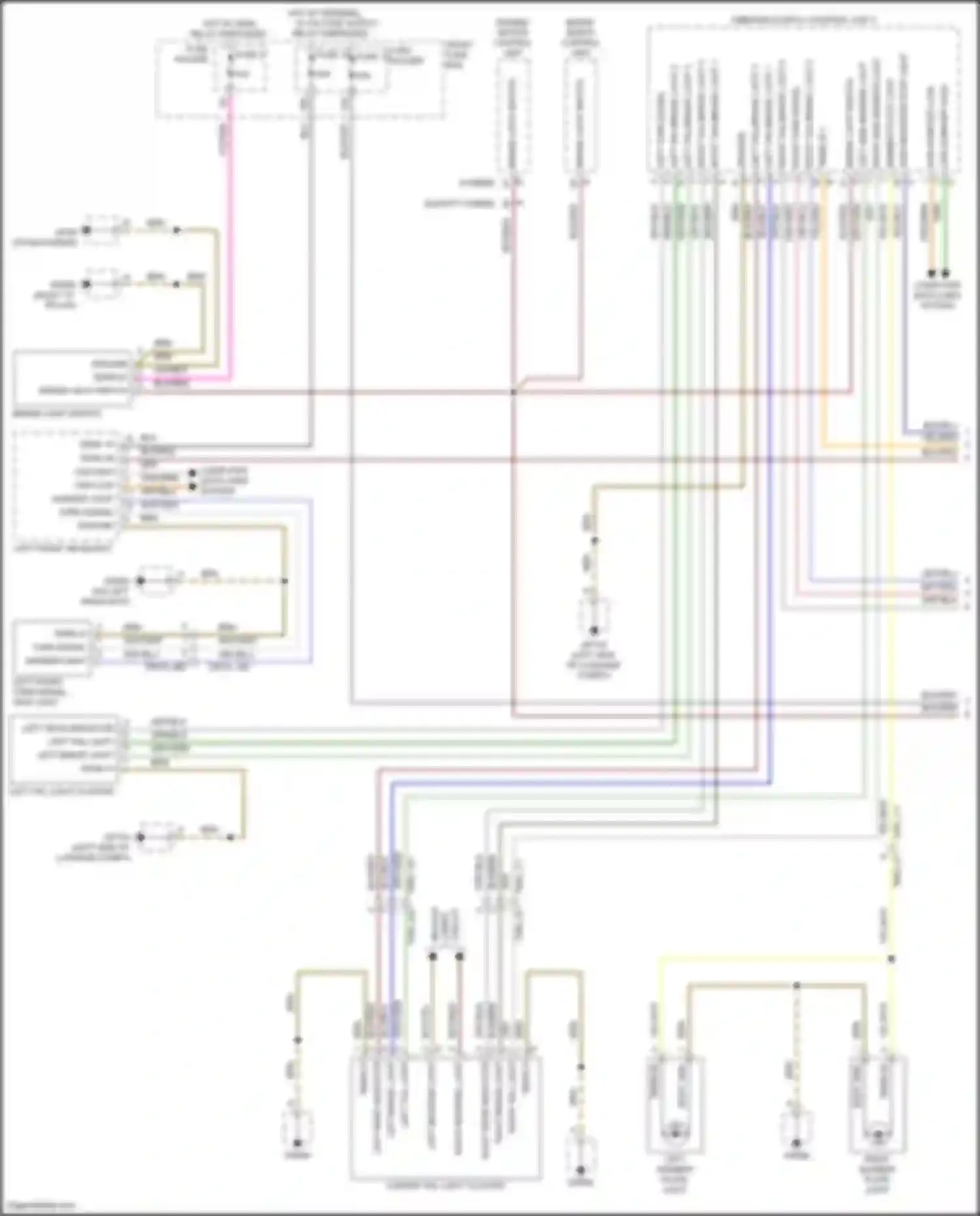 Wiring diagram right turn signal for Porsche Cayenne S III (2017-2023) (2 of 4)