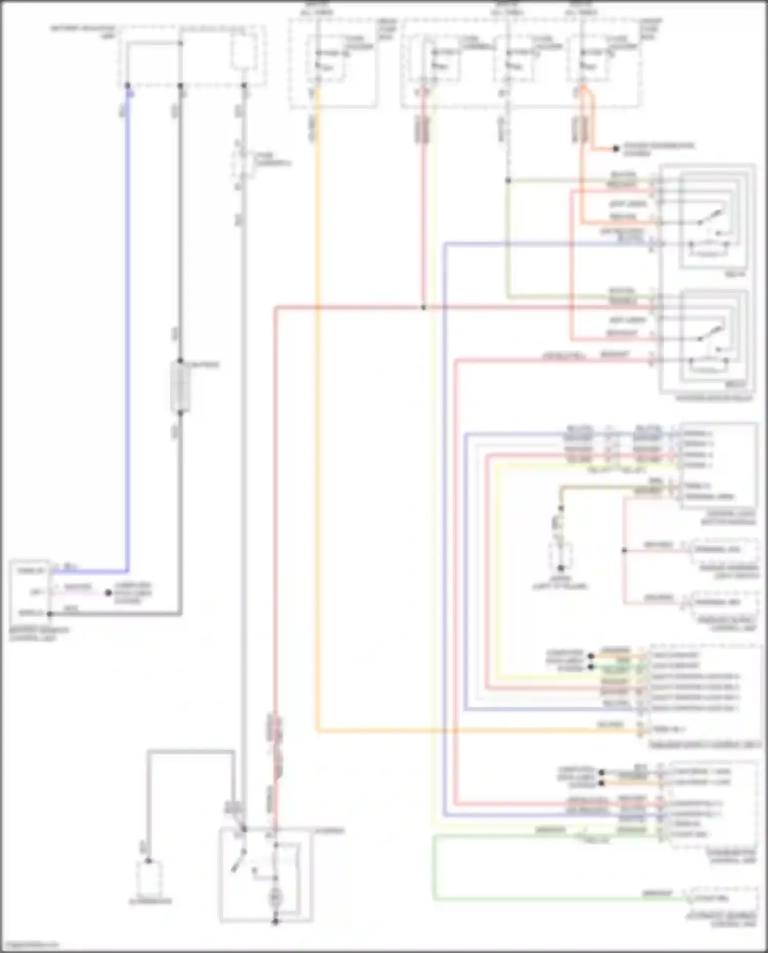 Wiring diagram signal 4 for Porsche Cayenne S III (2017-2023) (2 of 2)