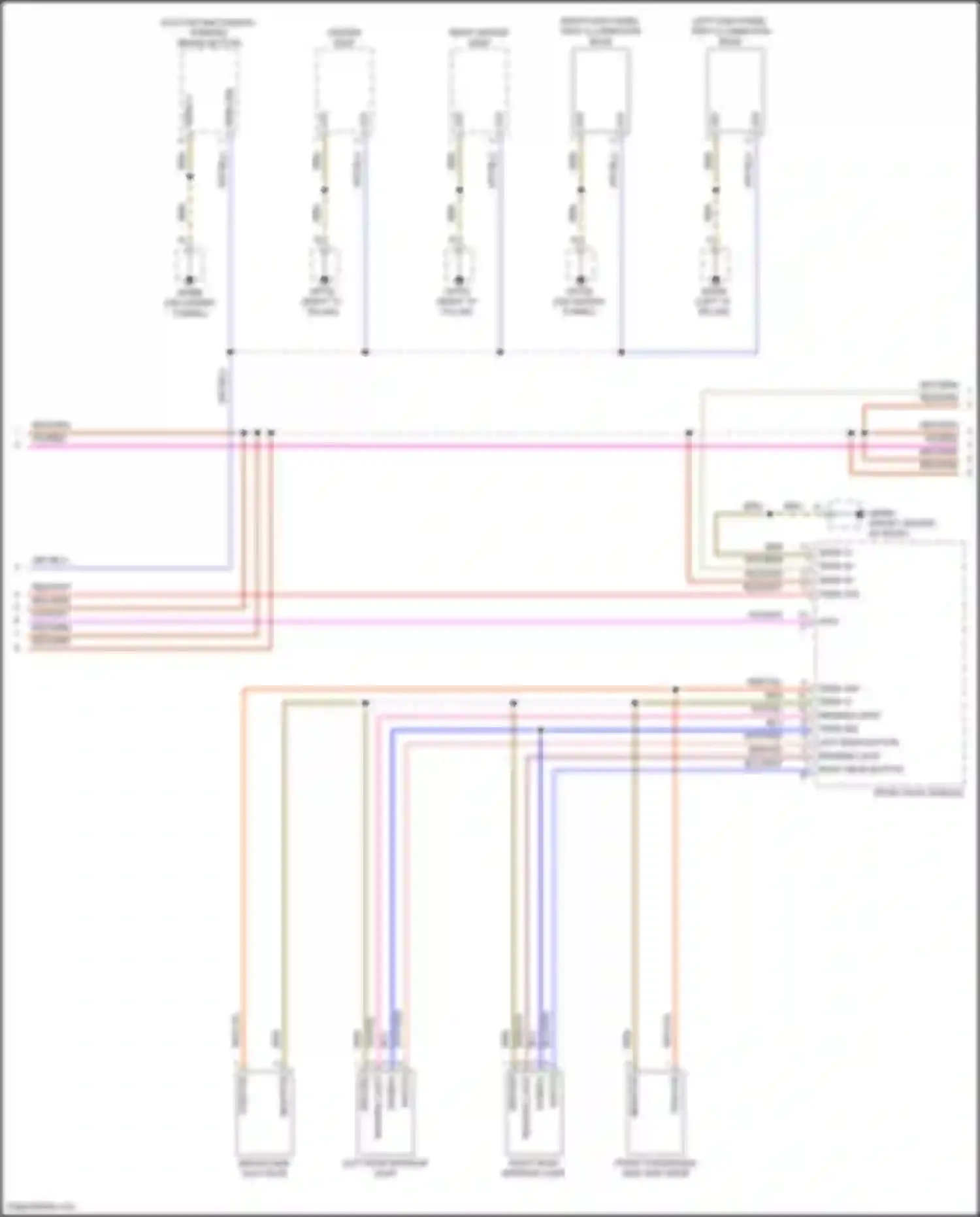 Wiring diagram right rear button for Porsche Cayenne S III (2017-2023)