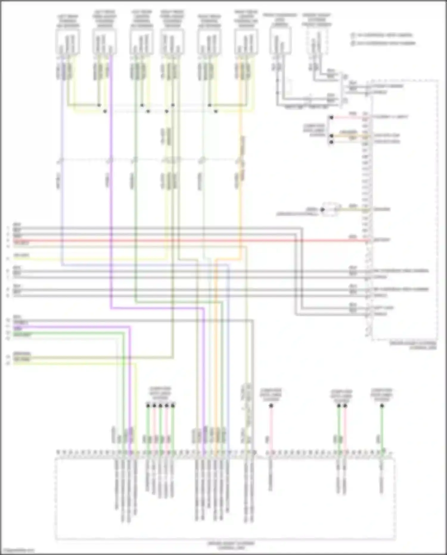 Wiring diagram driver assist systems control unit for Porsche Cayenne S III (2017-2023)
