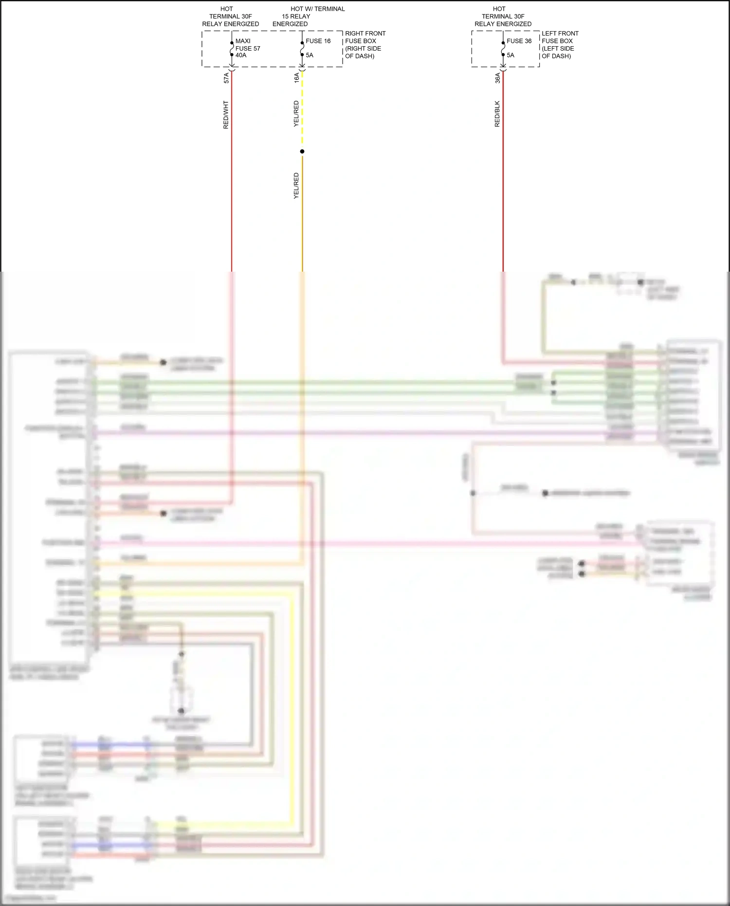 Porsche Cayenne Turbo S 958 facelift (2014-2018) function display button wiring diagram  (1 of 2)