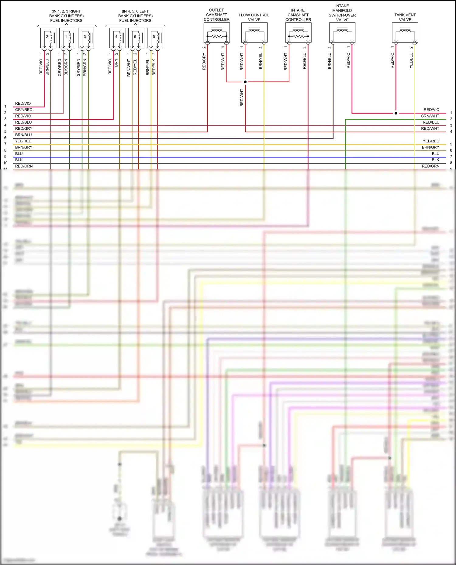 Porsche Cayenne Turbo S 958 facelift (2014-2018) lambda control wiring diagram  (1 of 2)