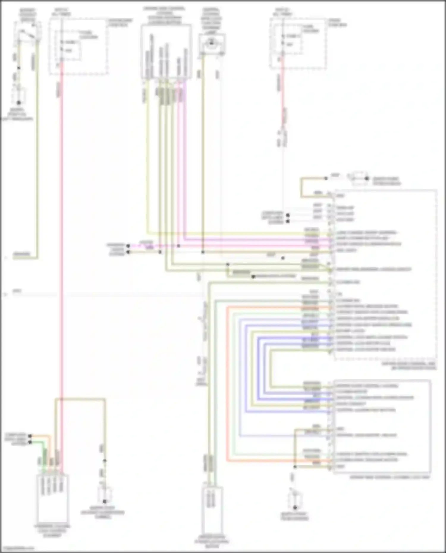Wiring diagram locking pawl release motor for Porsche Cayenne Turbo S III (2018-2023) (2 of 4)