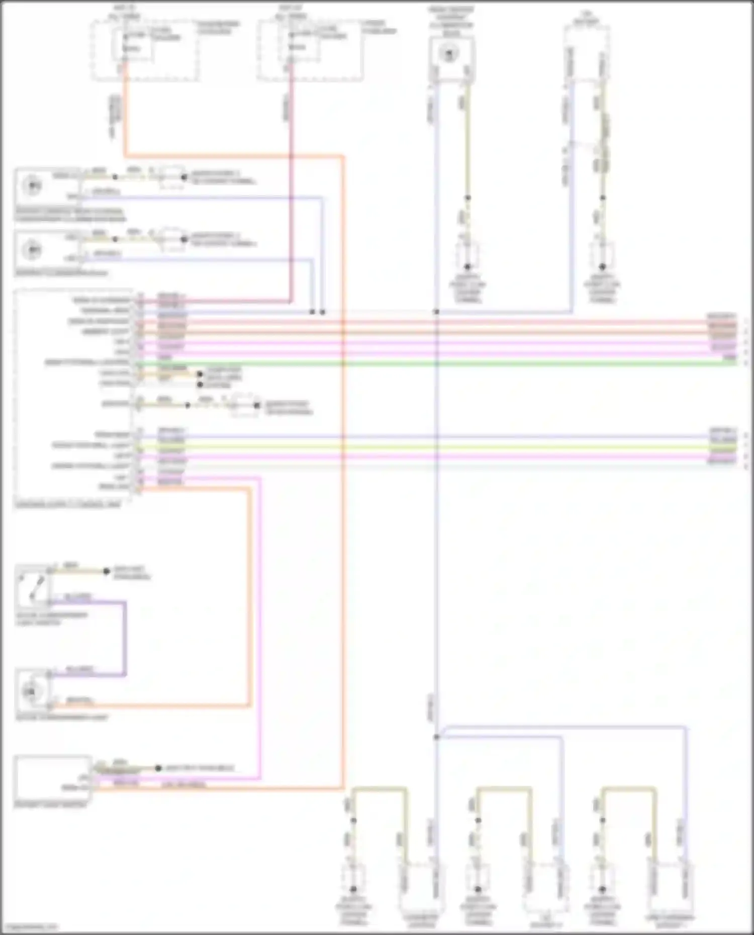 Wiring diagram cigarette lighter for Porsche Cayenne Turbo III (2017-2023) (2 of 2)