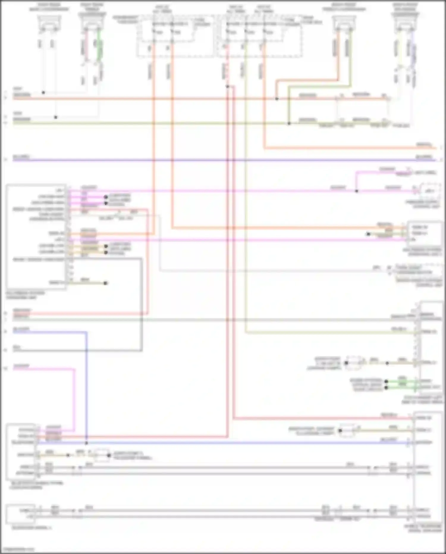 Wiring diagram dashboard fuse box for Porsche Cayenne Turbo III (2017-2023) (2 of 28)