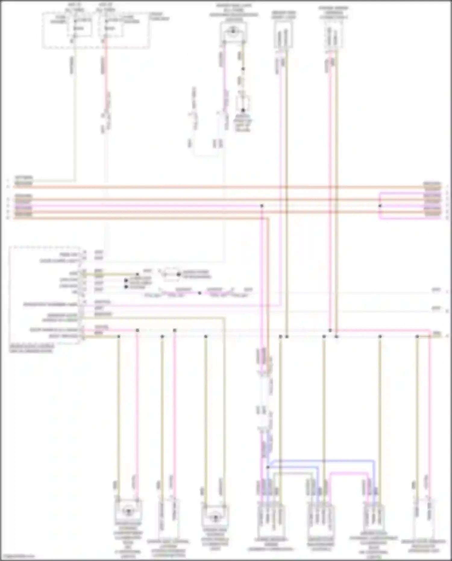 Wiring diagram driver exit warning lamp for Porsche Cayenne Turbo III (2017-2023) (1 of 1)