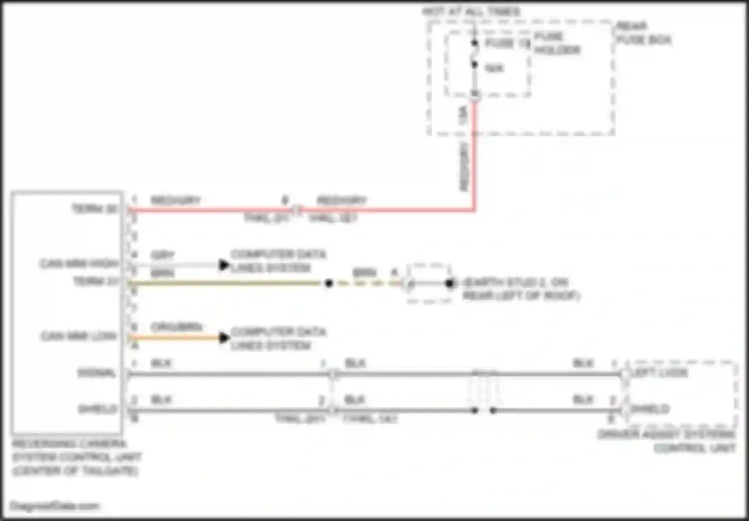 Wiring diagram left lvds tv for Porsche Cayenne Turbo III (2017-2023) (2 of 2)