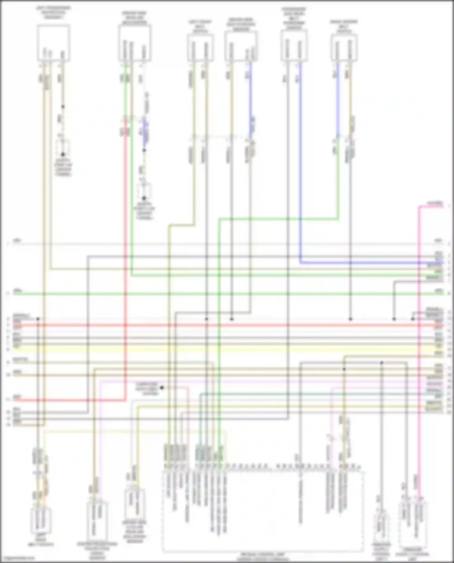 Wiring diagram left rear belt switch for Porsche Cayenne Turbo III (2017-2023) (1 of 1)