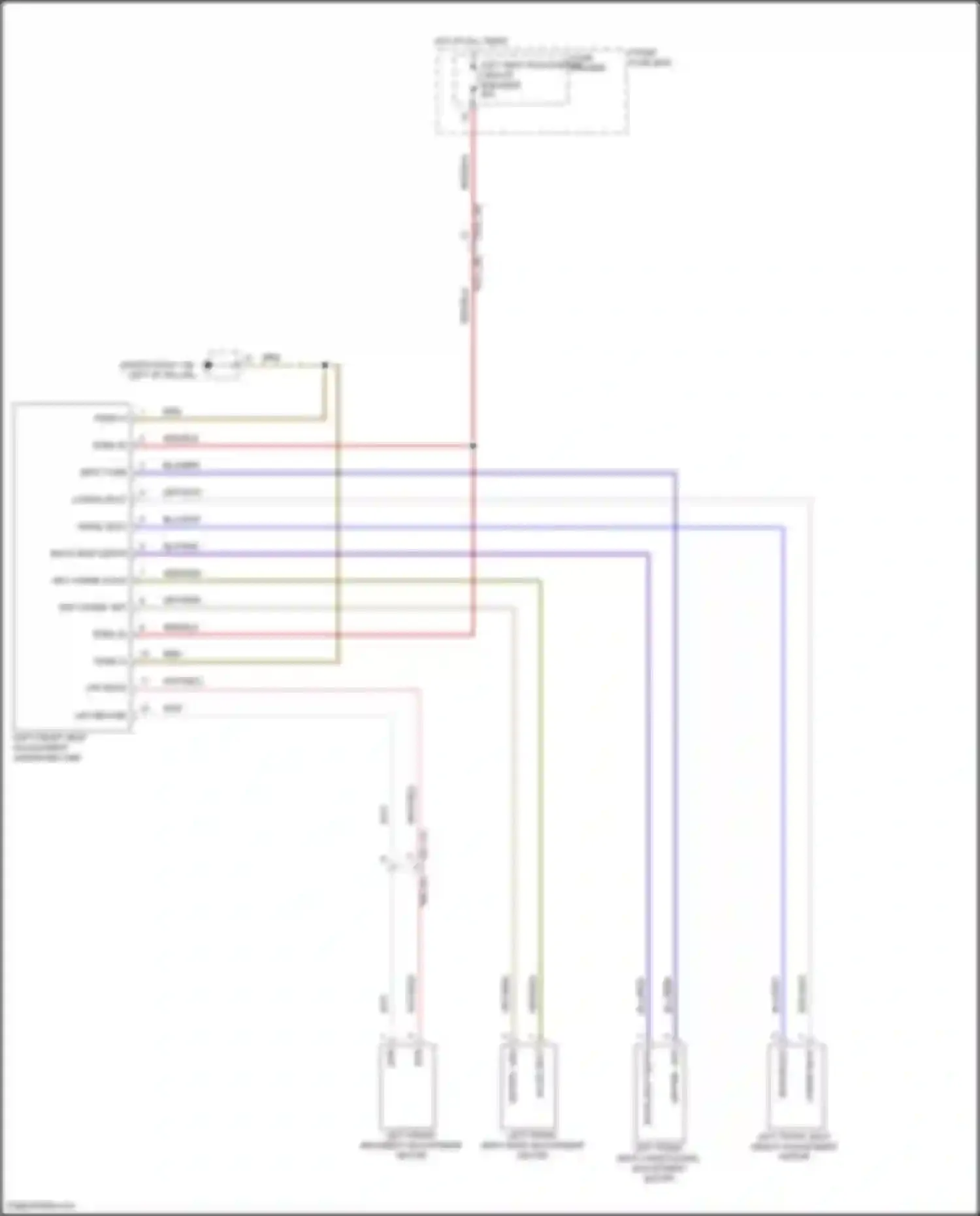 Wiring diagram left seat adjustment circuit breaker for Porsche Cayenne Turbo III (2017-2023) (1 of 3)