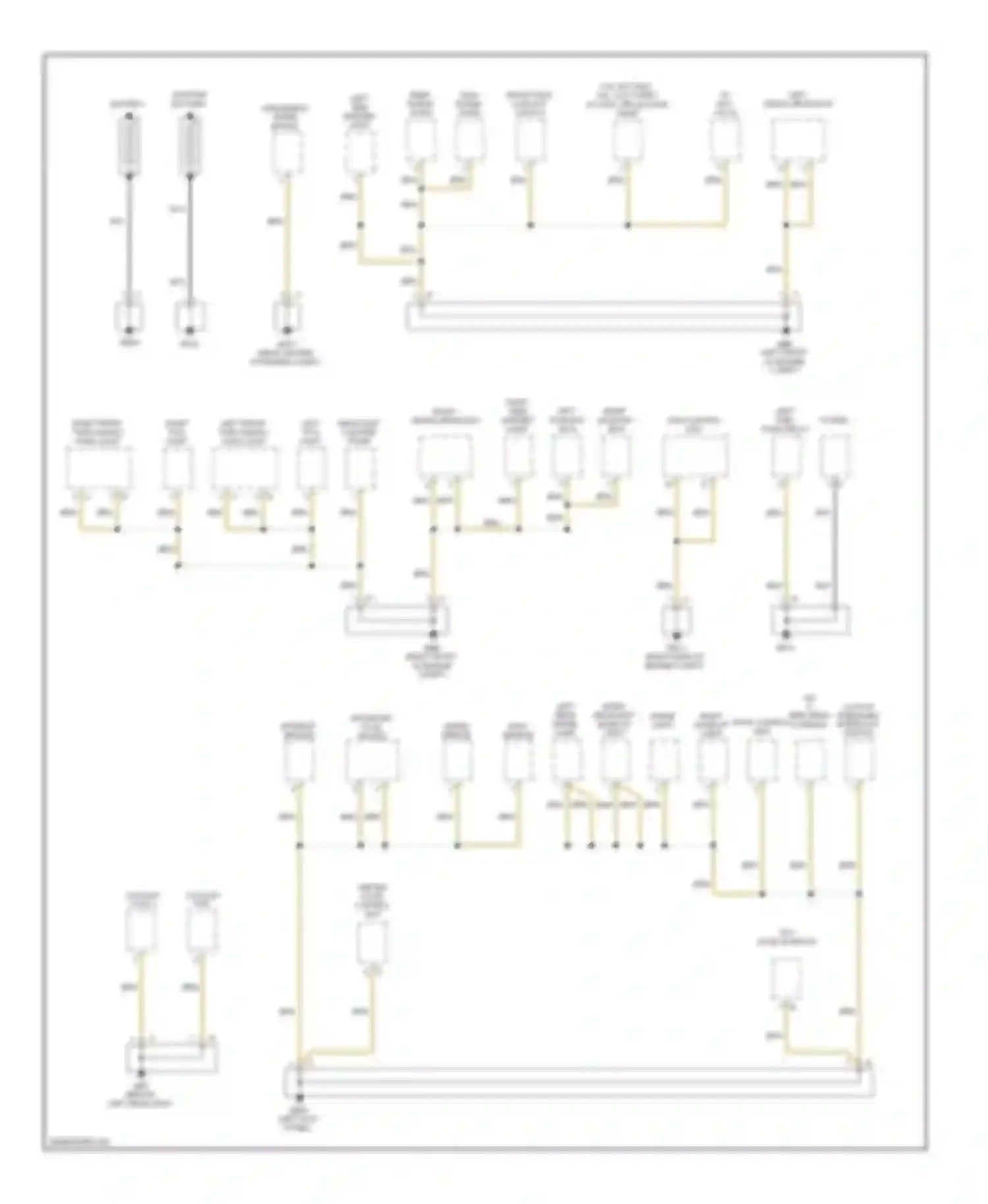 Cayenne Porsche I facelift (2007-2010): Ground distribution circuit (1 of 7)