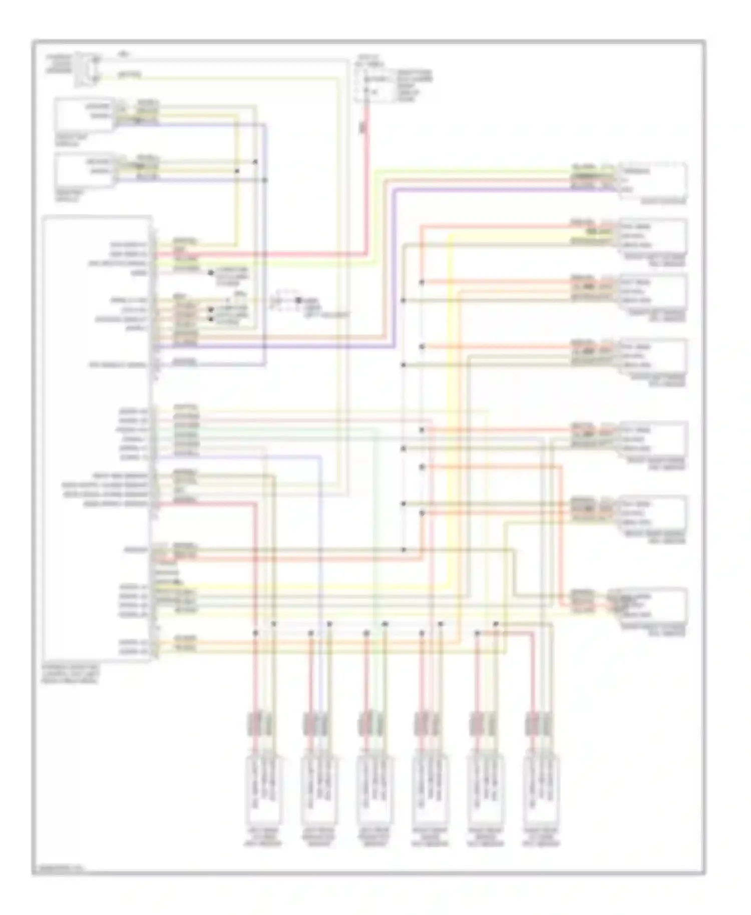 Wiring diagram 8 7 6 pdc switch pdc terminal 31 pdc for Porsche Cayenne I facelift (2007-2010) (1 of 1)
