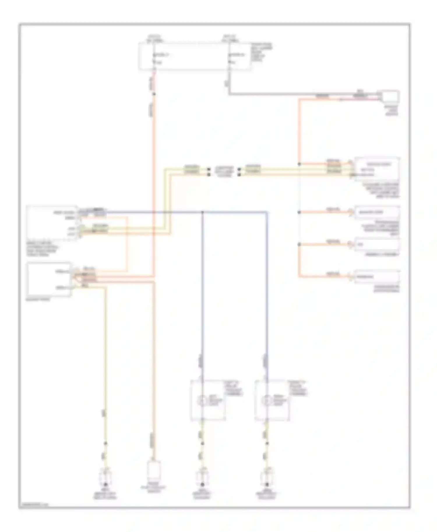 Wiring diagram backup horn for Porsche Cayenne I facelift (2007-2010) (1 of 2)