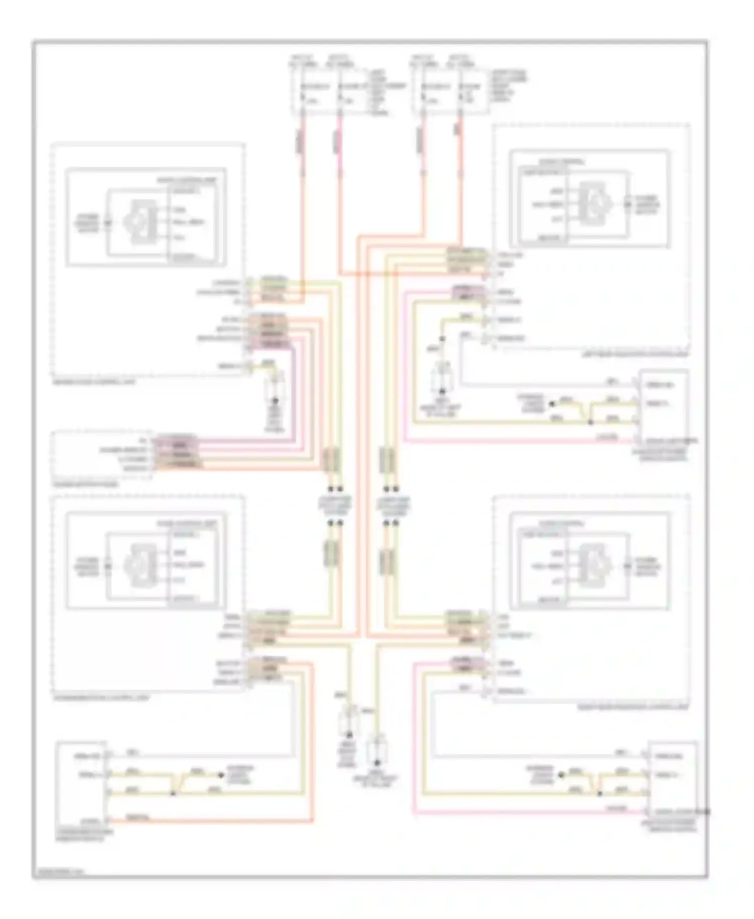 Wiring diagram door control unit for Porsche Cayenne I facelift (2007-2010) (1 of 1)