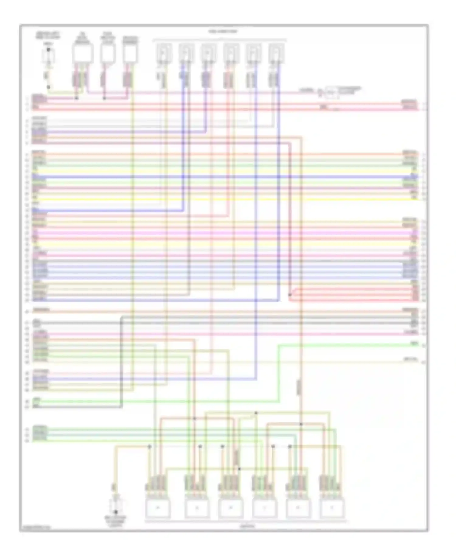 Wiring diagram fuel injectors for Porsche Cayenne I facelift (2007-2010) (1 of 3)