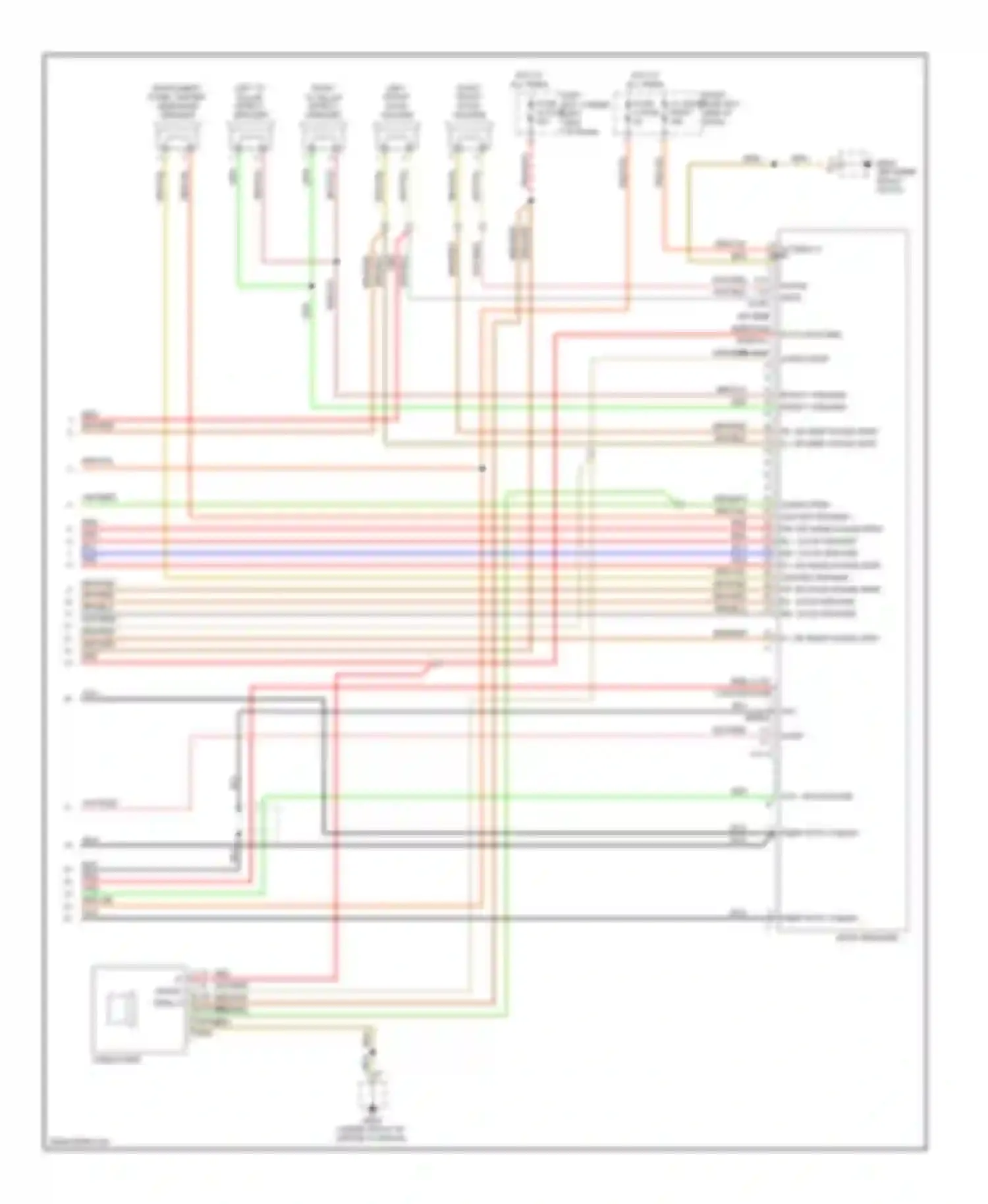 Wiring diagram instrument panel center wide-band speaker for Porsche Cayenne I facelift (2007-2010) (1 of 2)