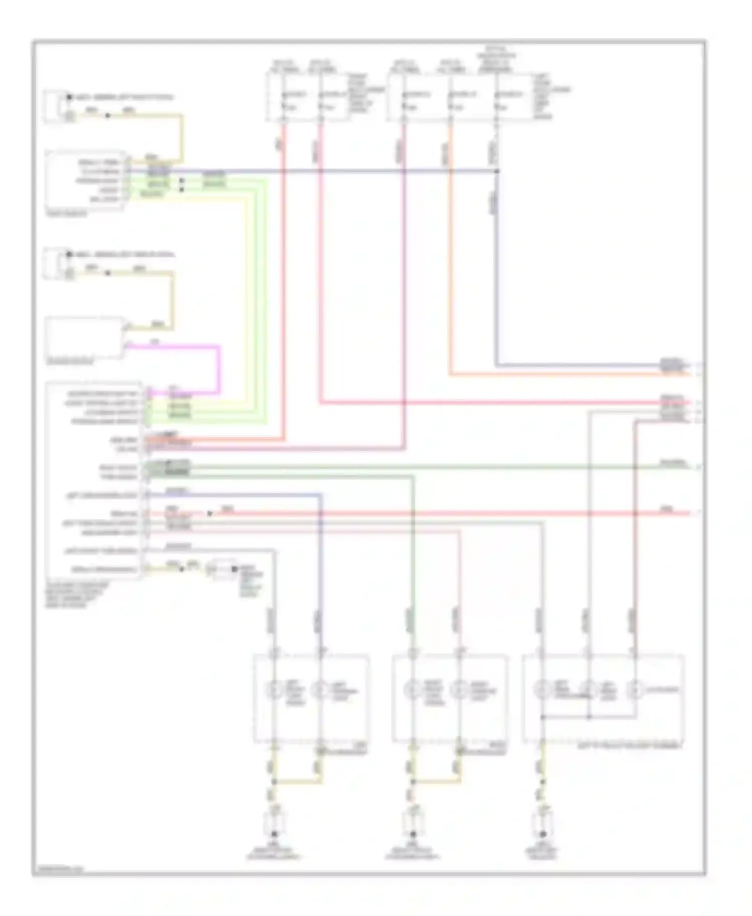Wiring diagram left side marker light for Porsche Cayenne I facelift (2007-2010) (1 of 2)