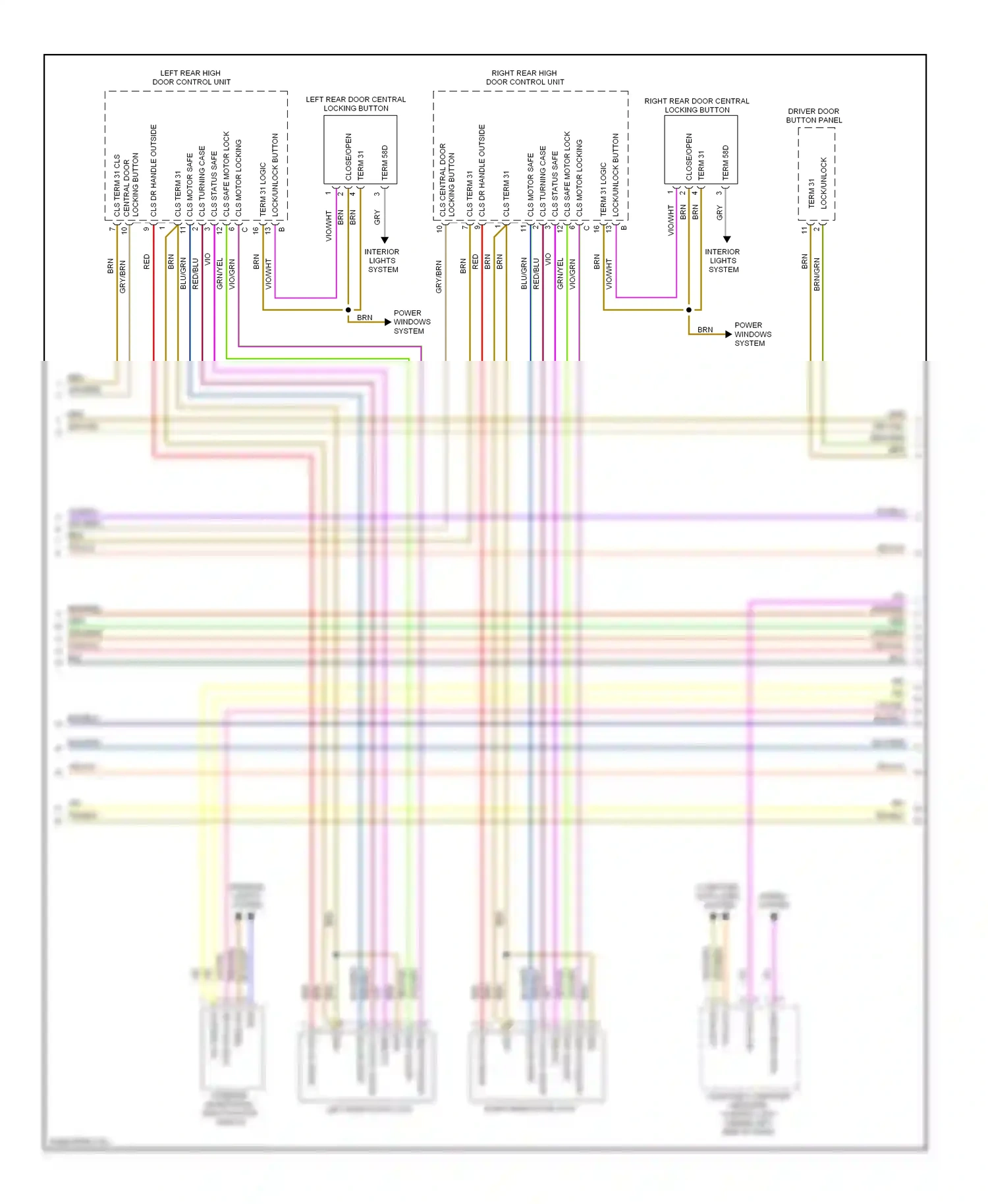 Porsche Cayenne I facelift (2007-2010) on-board computer network control unit (under left side of dash) wiring diagram  (6 of 10)