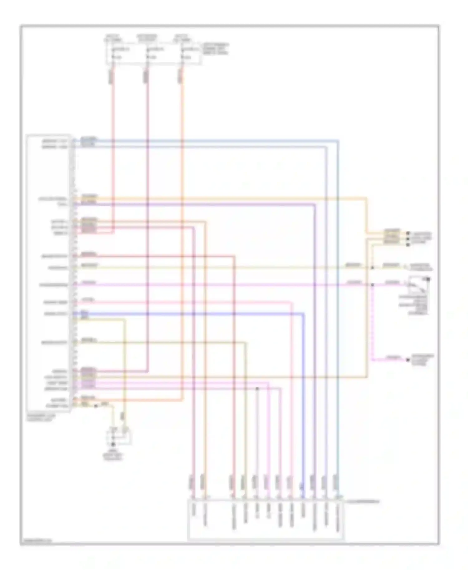 Wiring diagram parking brake for Porsche Cayenne I facelift (2007-2010) (2 of 2)