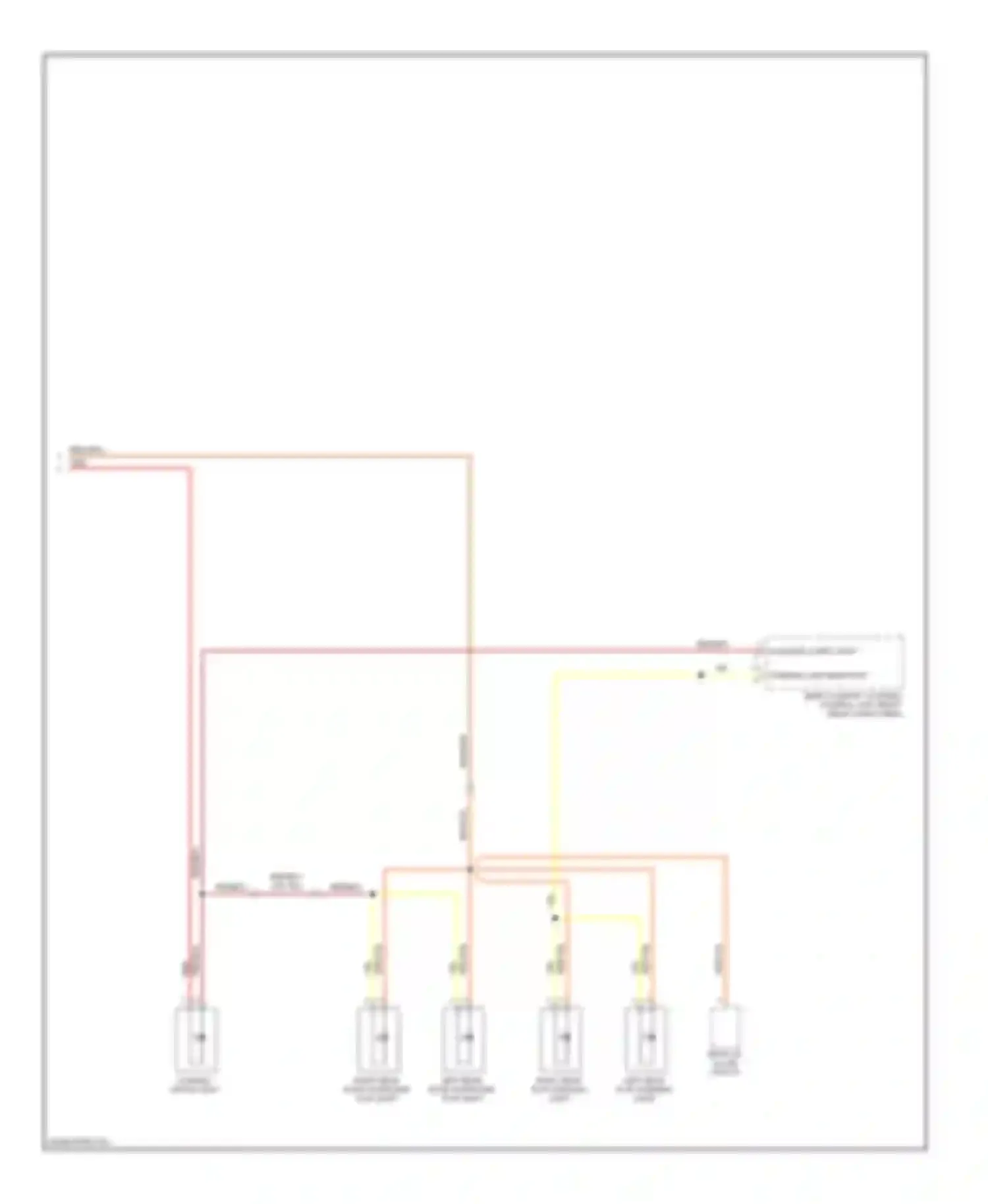 Wiring diagram right rear flap warning light for Porsche Cayenne I facelift (2007-2010) (1 of 1)