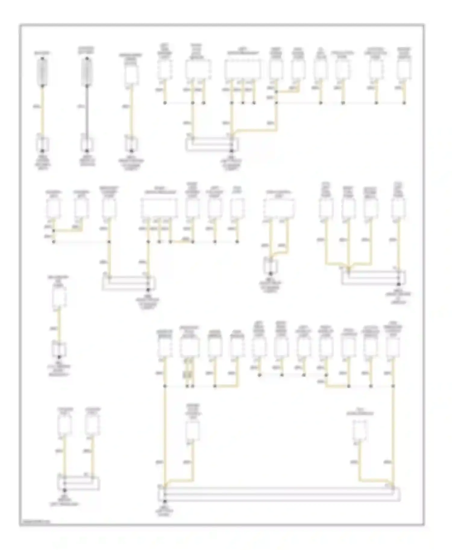 Cayenne Porsche I (2002-2007): Ground distribution circuit (1 of 7)