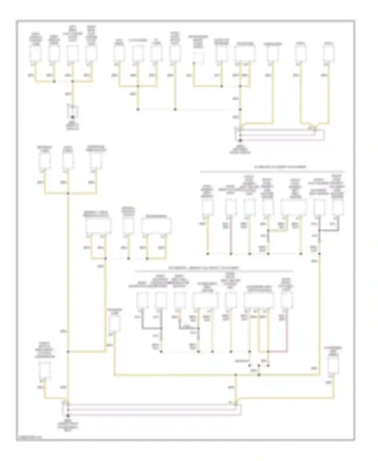 Cayenne Porsche I (2002-2007): Ground distribution circuit (4 of 7)