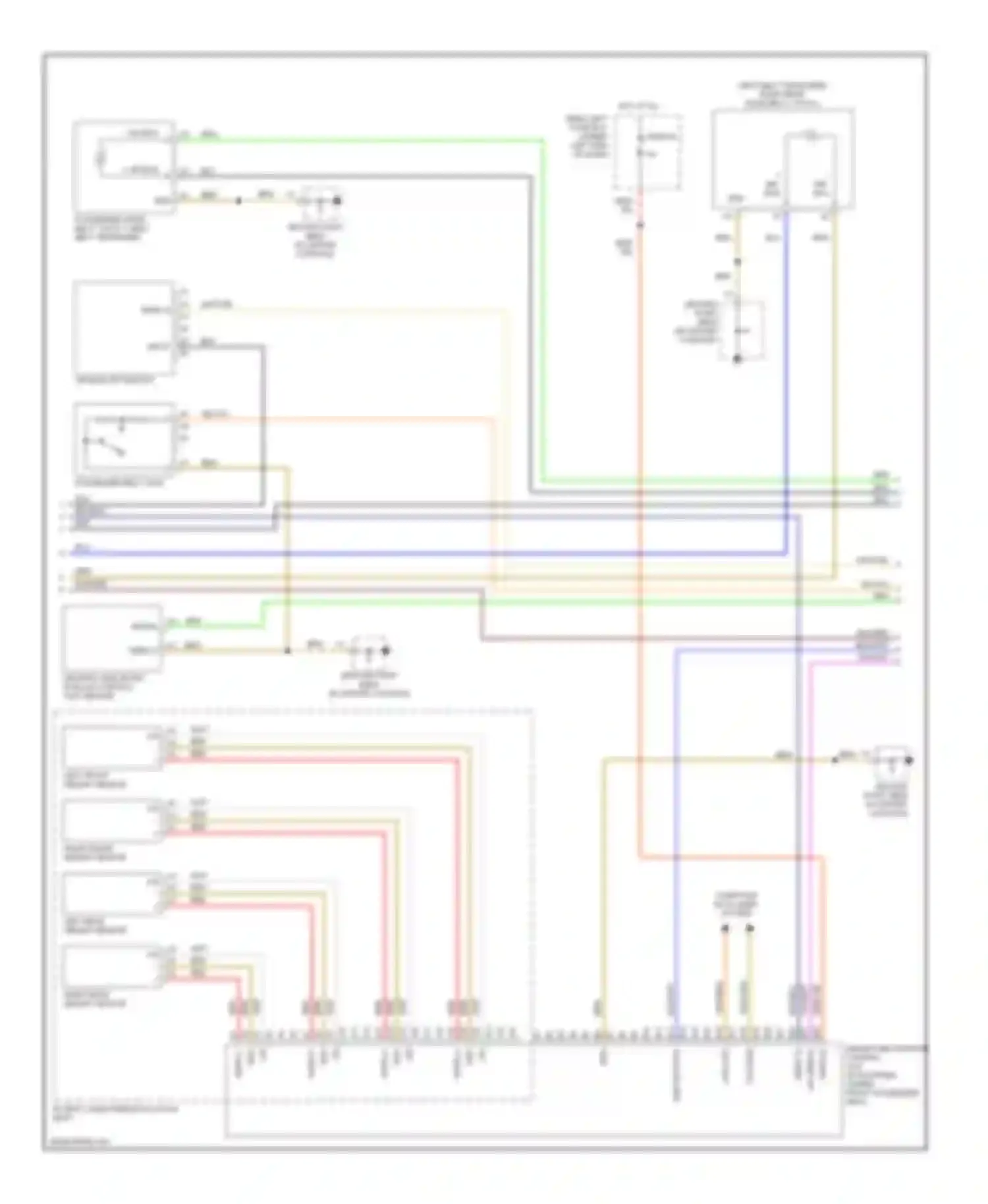 Cayenne Porsche I (2002-2007): Supplemental restraints circuit (2 of 3)