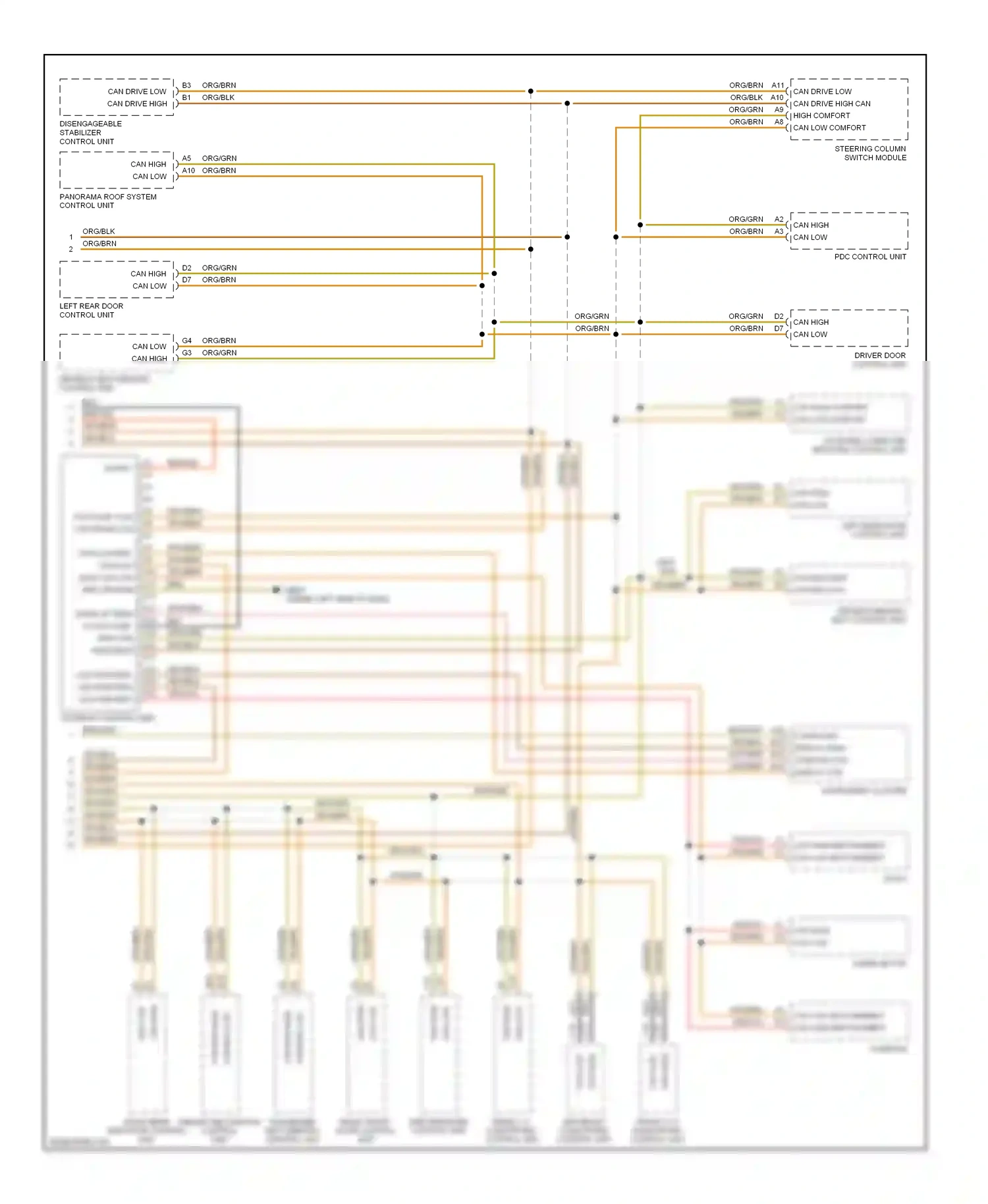 Wiring diagram can high for Porsche Cayenne I (2002-2007) (4 of 9)