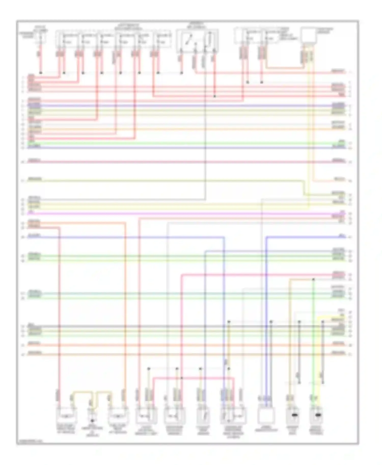 Wiring diagram discharge wave hall sensor 2 for Porsche Cayenne I (2002-2007) (3 of 3)