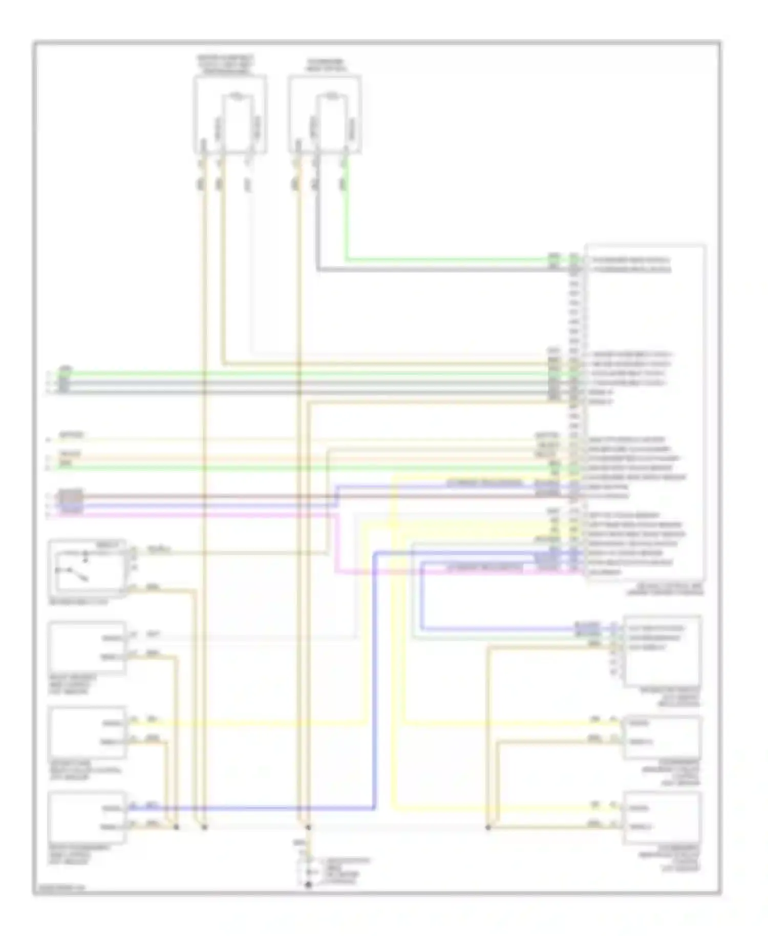 Wiring diagram driver's belt lock for Porsche Cayenne I (2002-2007) (1 of 1)