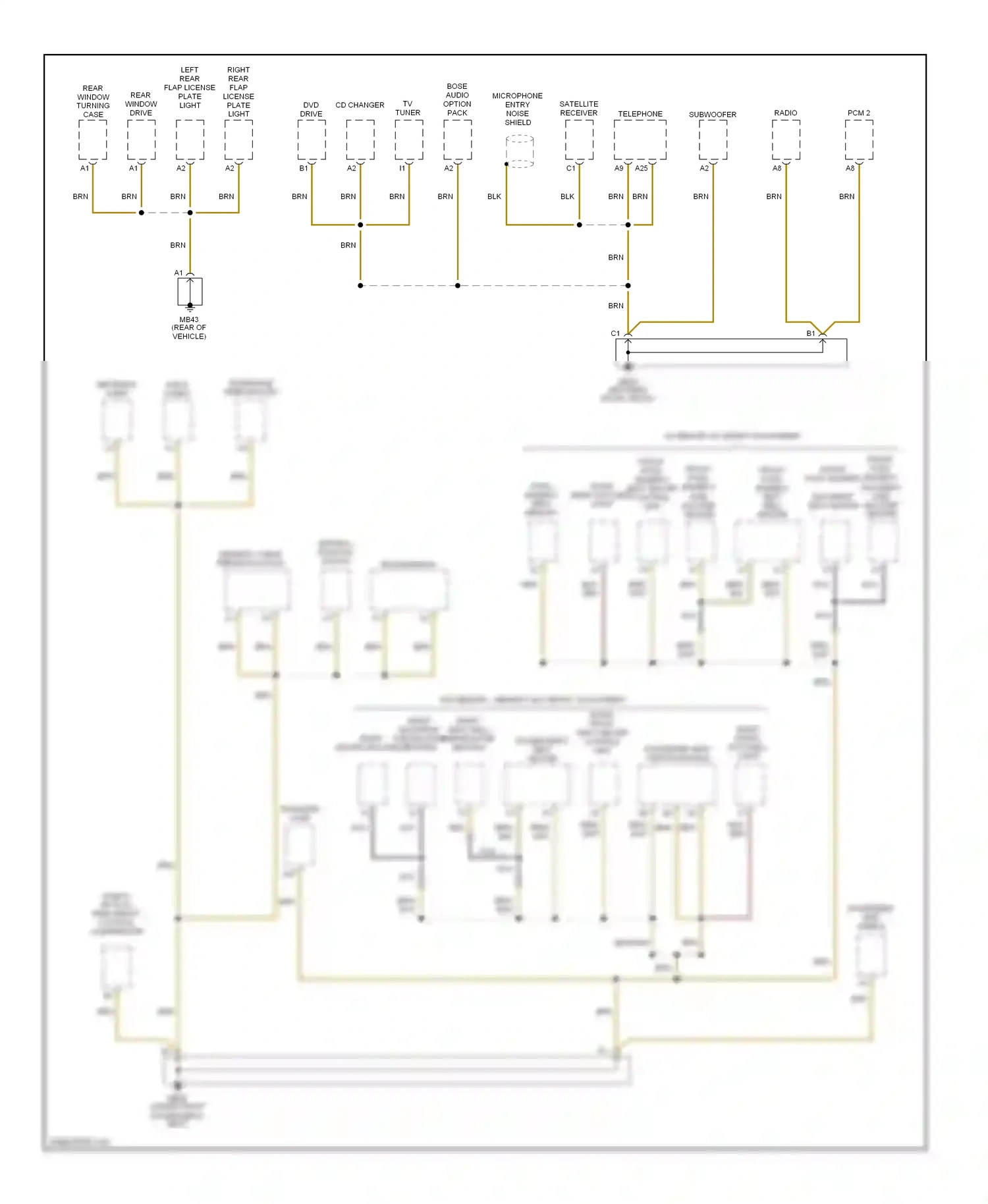 Porsche Cayenne I (2002-2007) dvd drive wiring diagram  (2 of 4)