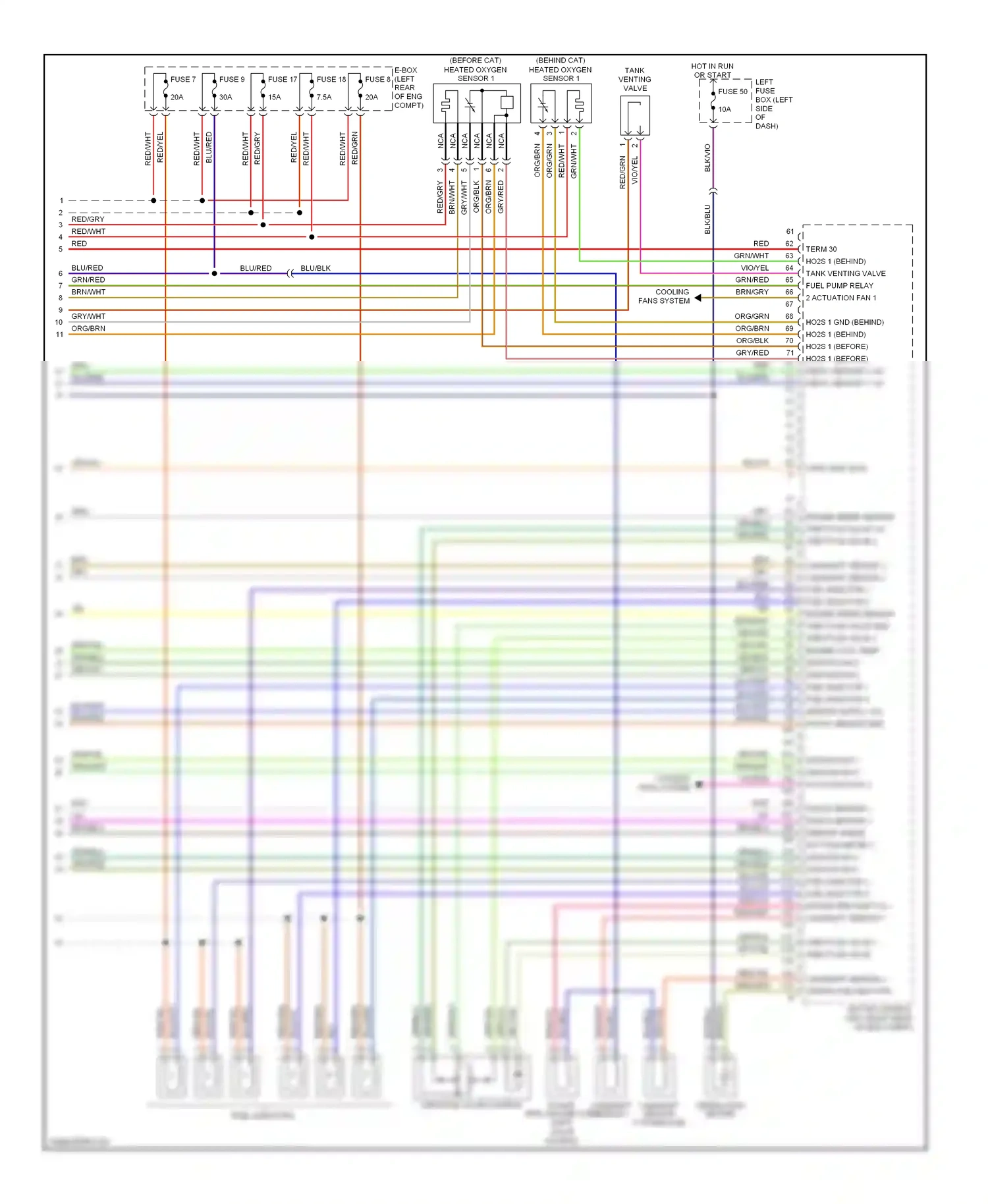 Wiring diagram fuse 9 for Porsche Cayenne I (2002-2007) (5 of 7)